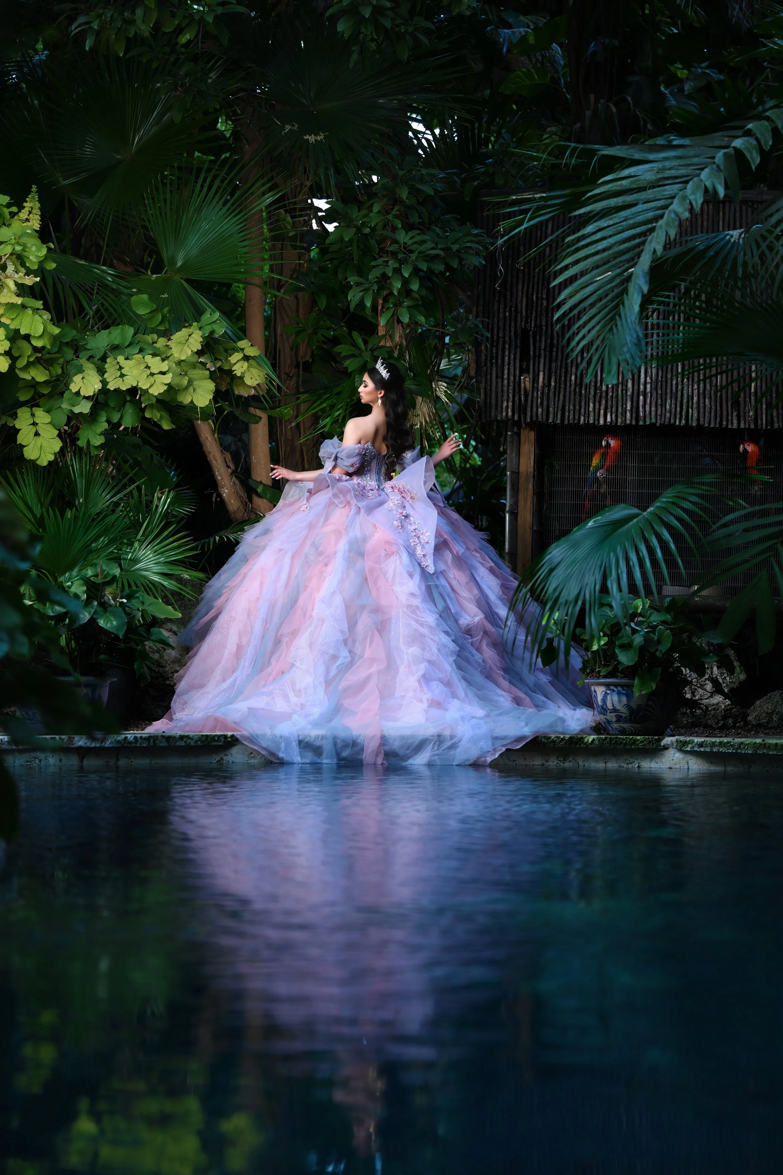 Miami Quinceañera photography at the Walton house