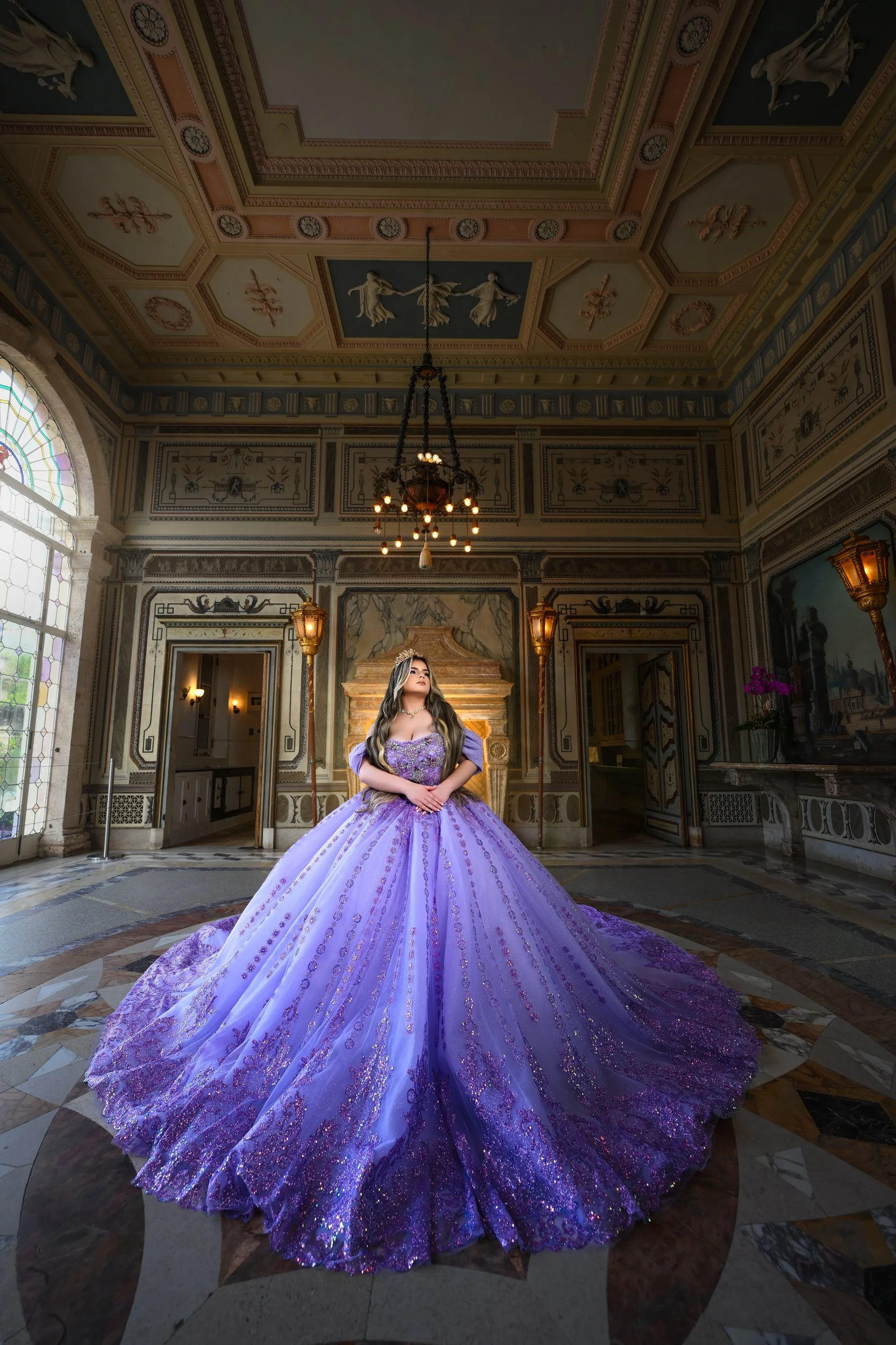 Miami Quinceañera photography at Vizcaya Museum and Gardens