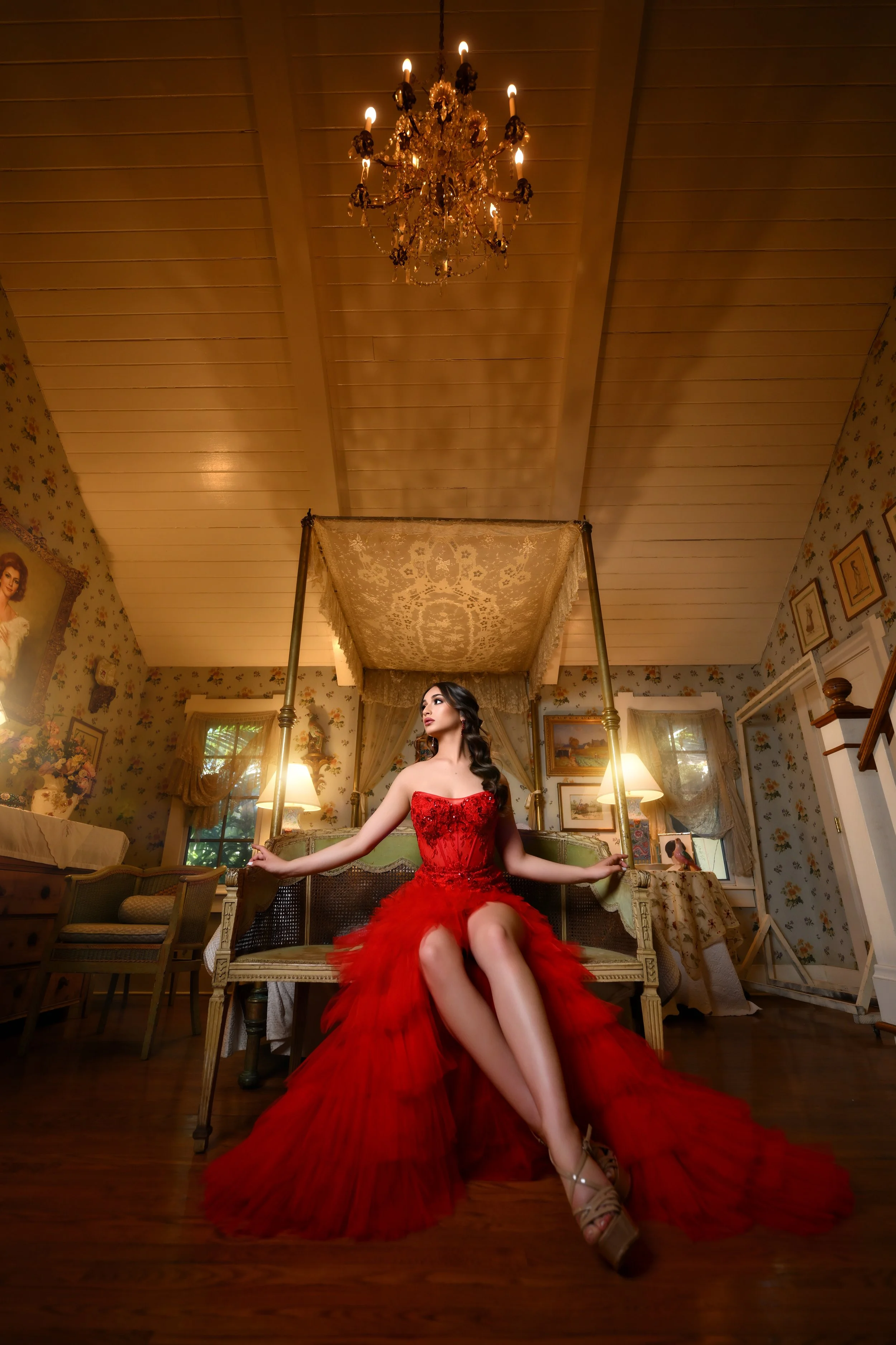 Miami Quinceañera photography at the Walton house