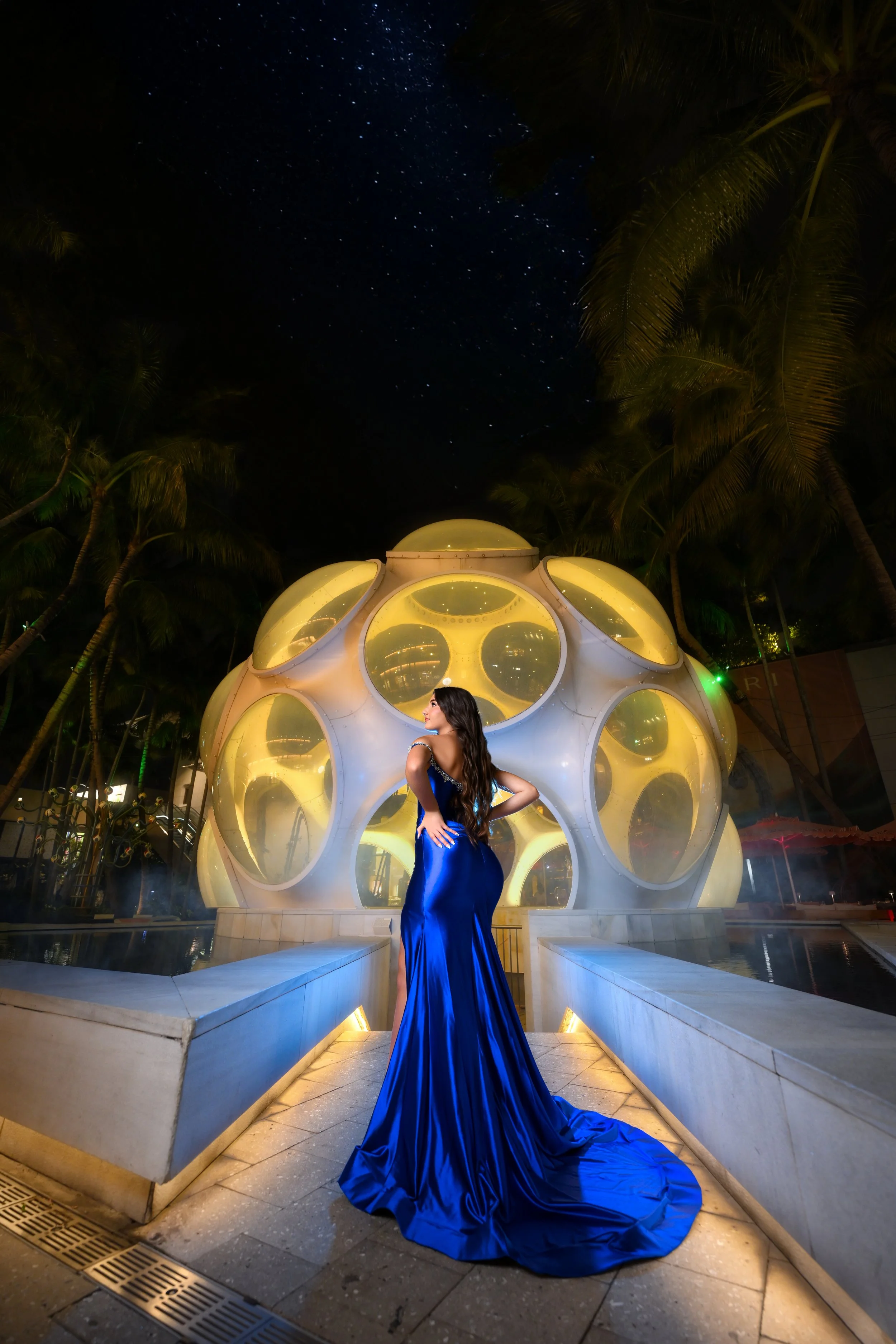 Miami Quinceañera photography at the miami design district