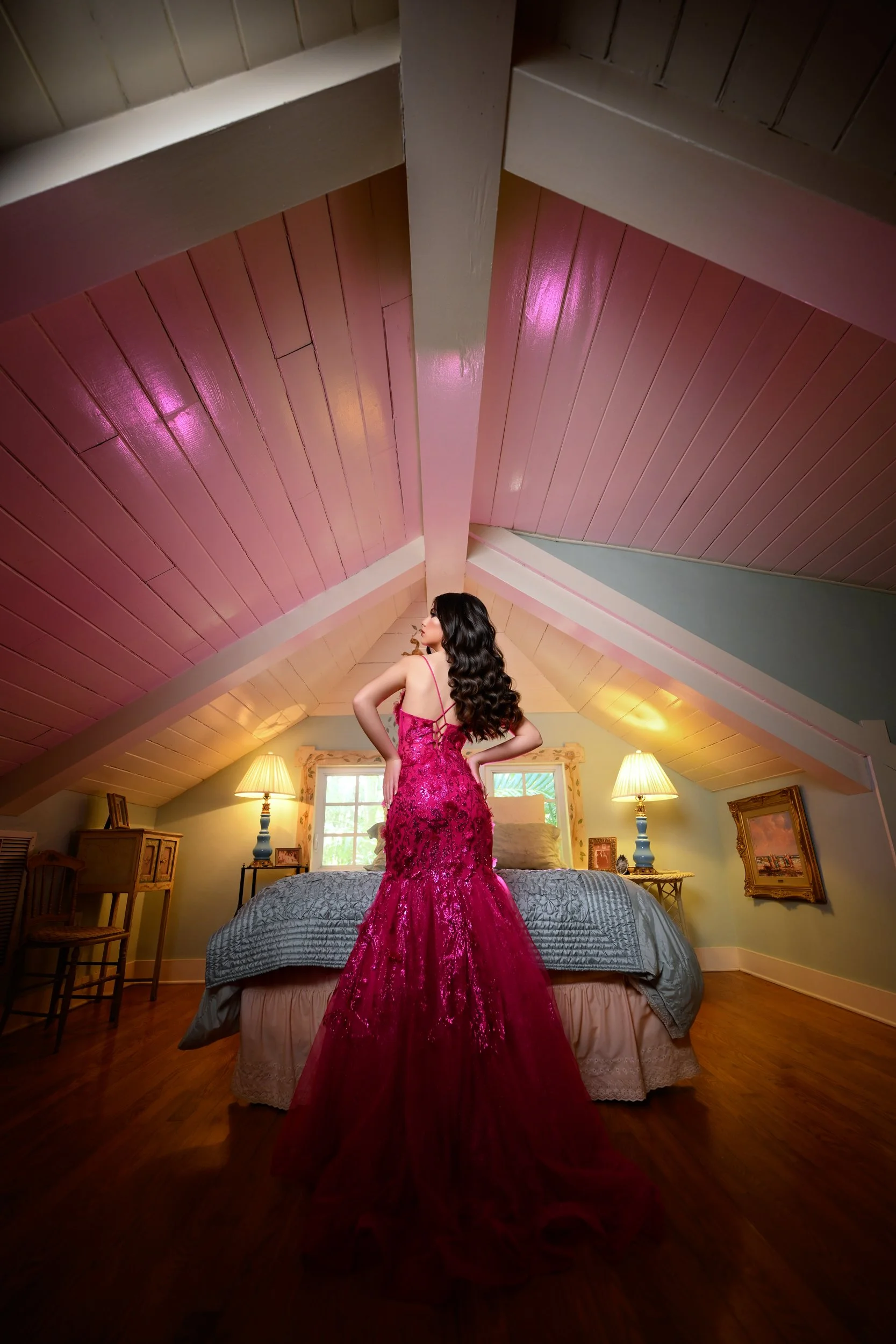 Miami Quinceañera photography at the Walton house
