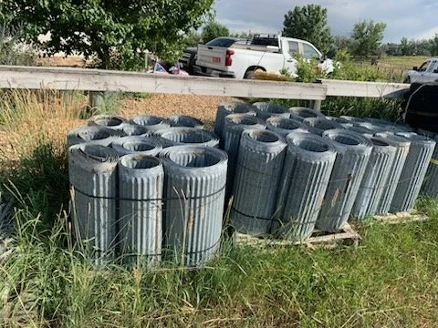 Antique Corrugated Galvanized Grain Silo Rolls