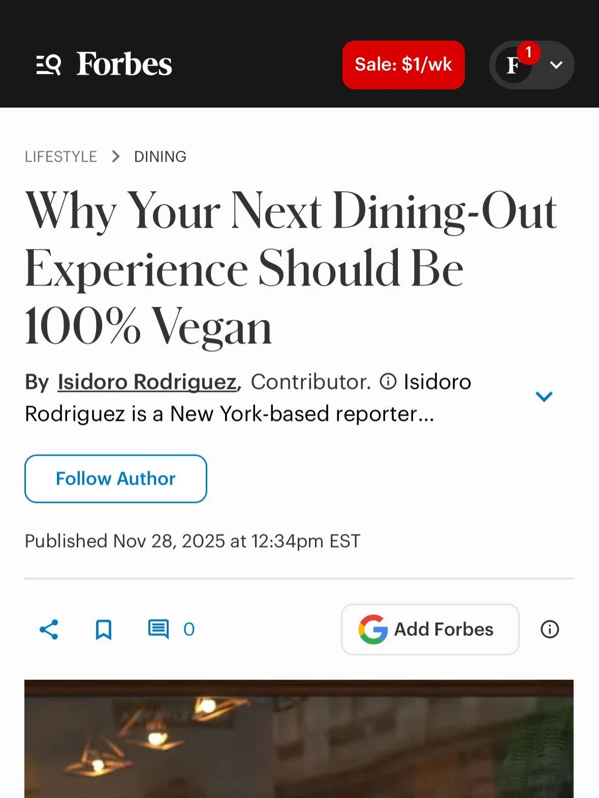 Thank you @forbes &amp; @isidoro_c_rodriguez for including us in this excellent article! Full article in link in bio. 

#plantbased #vegan #plantbasedmeats #plantbasedbutcher #veganmeats #deli #veganbutcher #vegancheese #plantbasedcheese #highlandpar