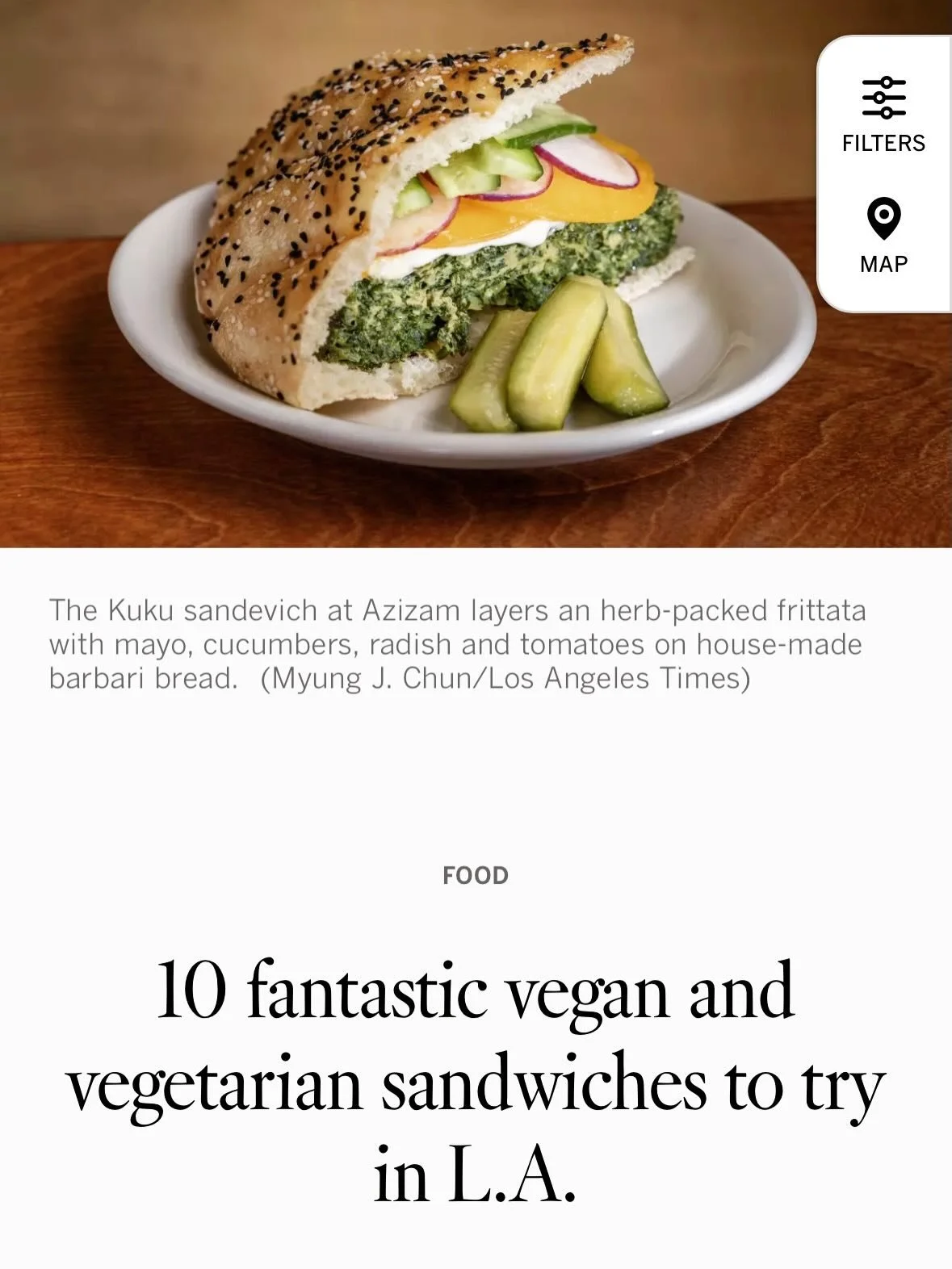 Thank you @latimesfood @latimes @khushandoj !!💚

#plantbasedsandwich #vegansandwich #plantbasedmeats #veganmeats #smokey
