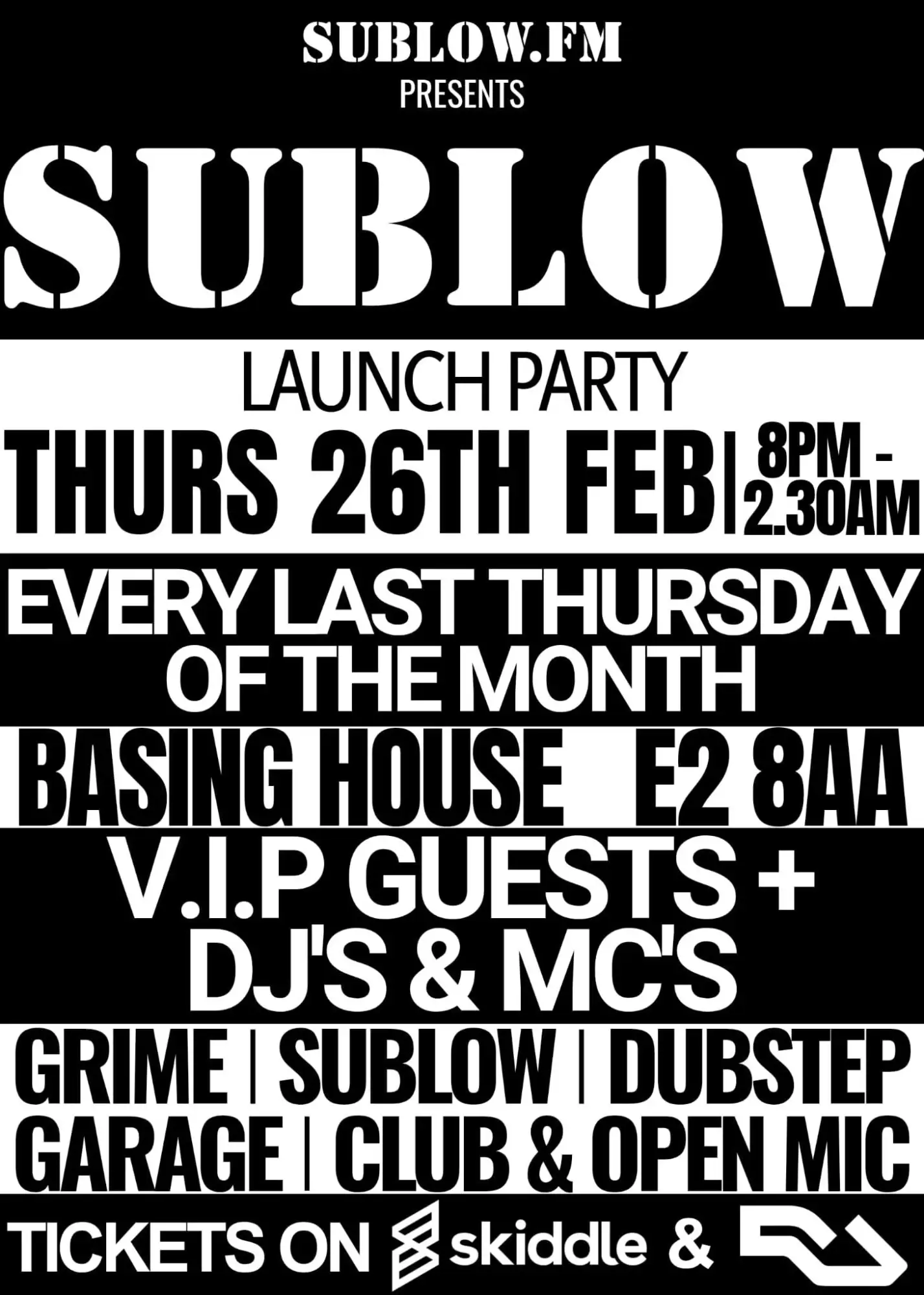 SUBLOW LAUNCH PARTY 
