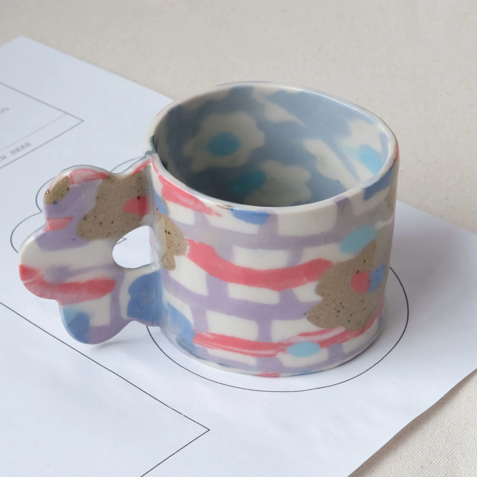 Cappuccino Mug Pottery Template - 8 oz / 237 ml