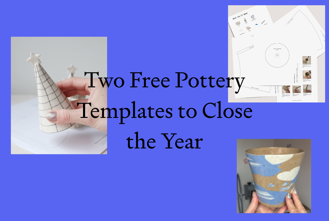 Two Free Pottery Templates: A Christmas Tree Template and a Simple Slab Planter Template