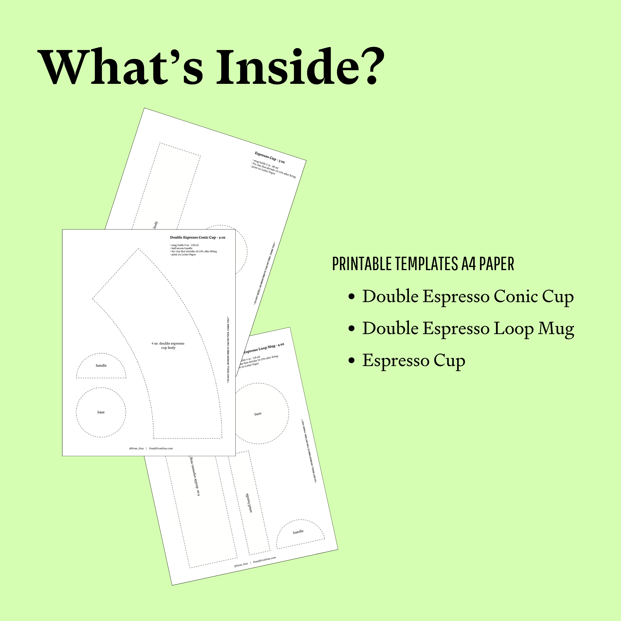 Espresso Mug Template