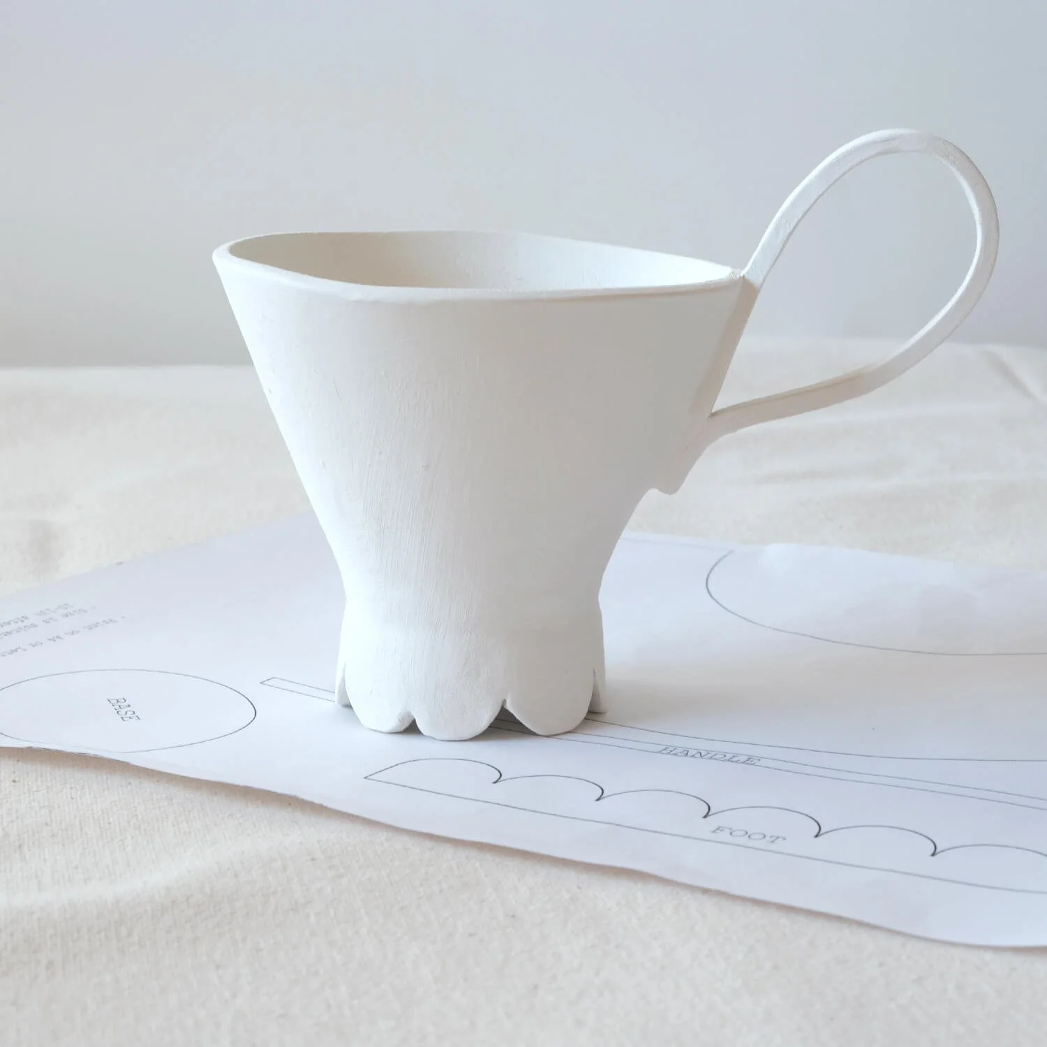Footed Slab Cup Template