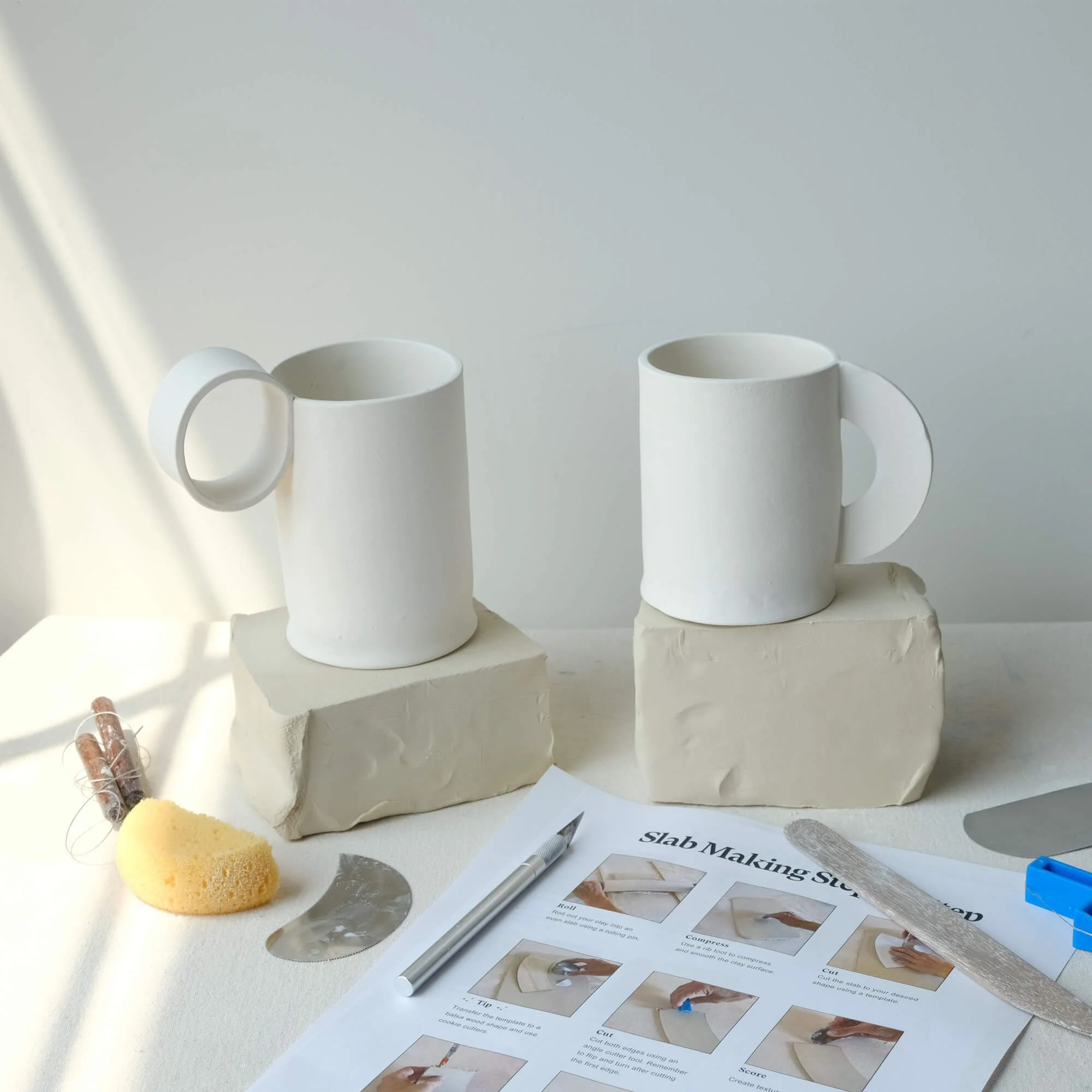 Pottery Slab Template Tall Mugs Kit