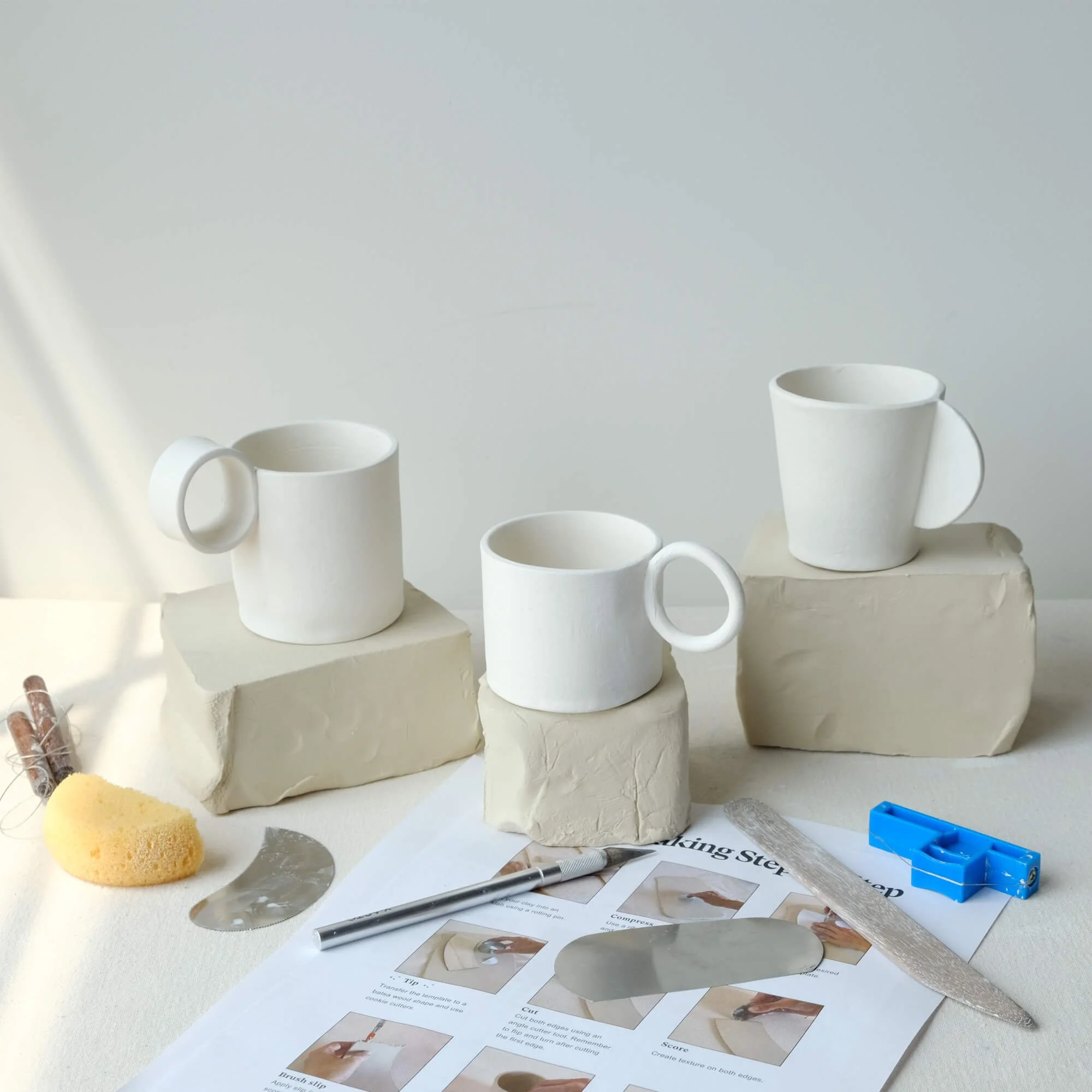 Pottery Slab Template Espresso Cups Kit