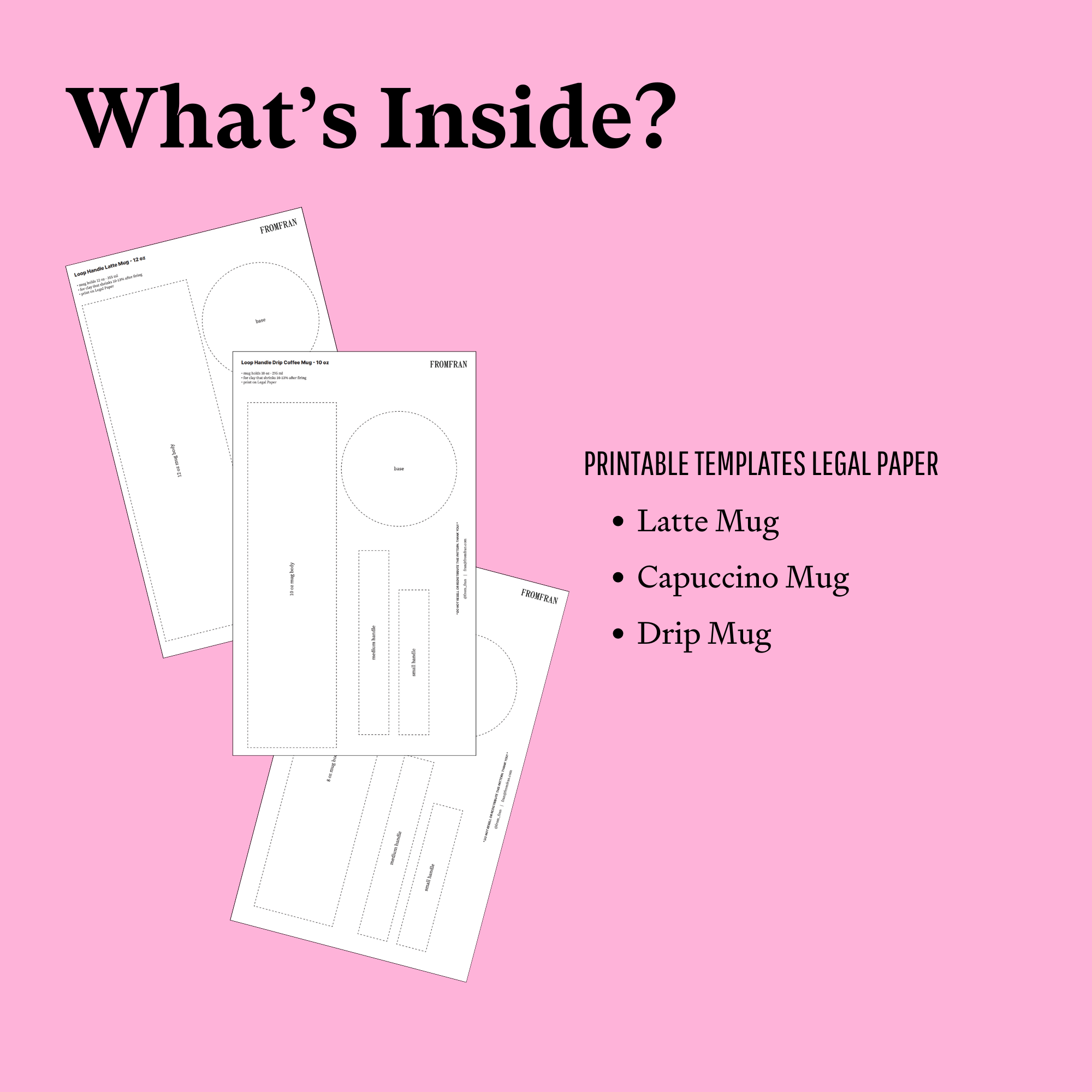 Printable Pottery Templates