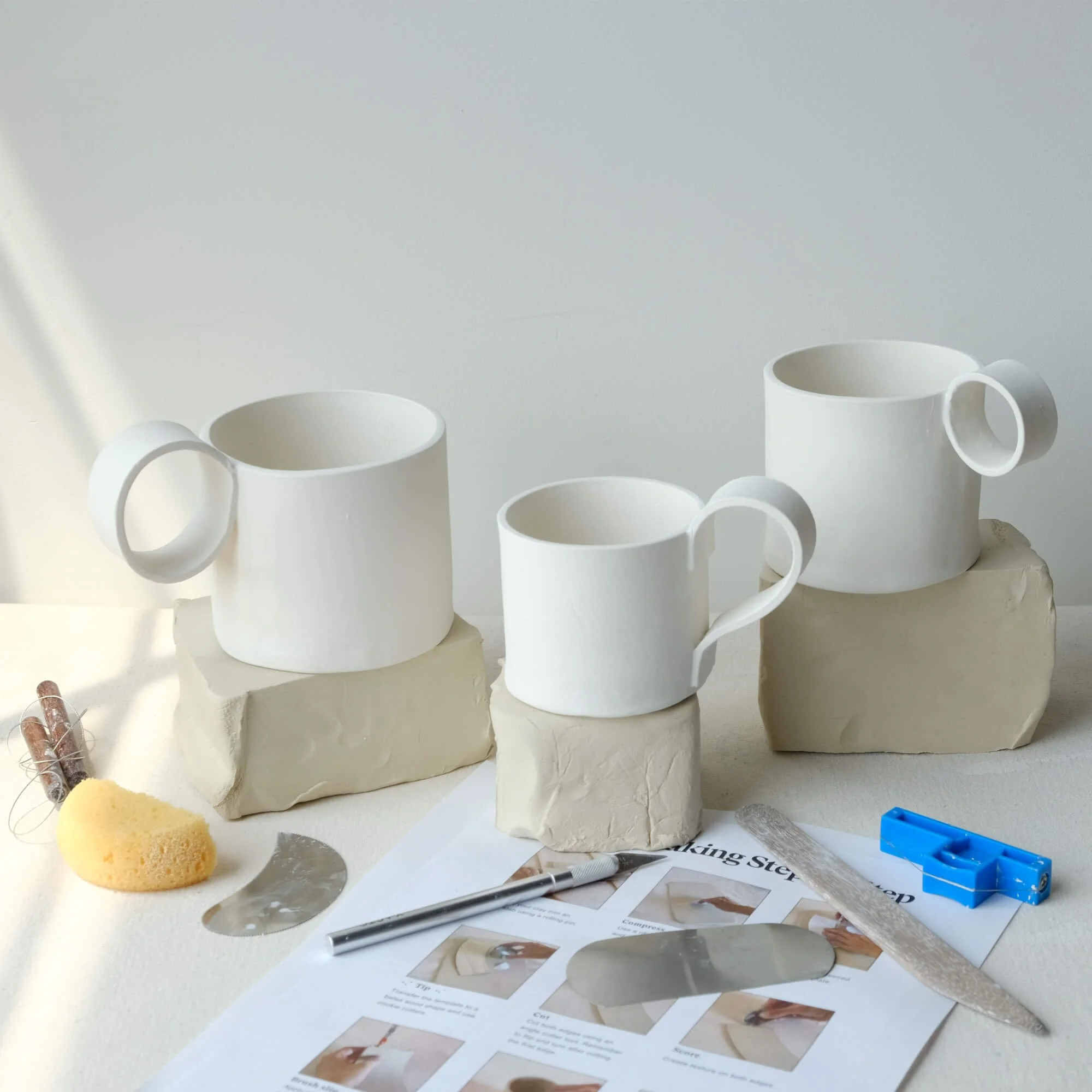 Pottery Slab Template Coffee Mugs Kit