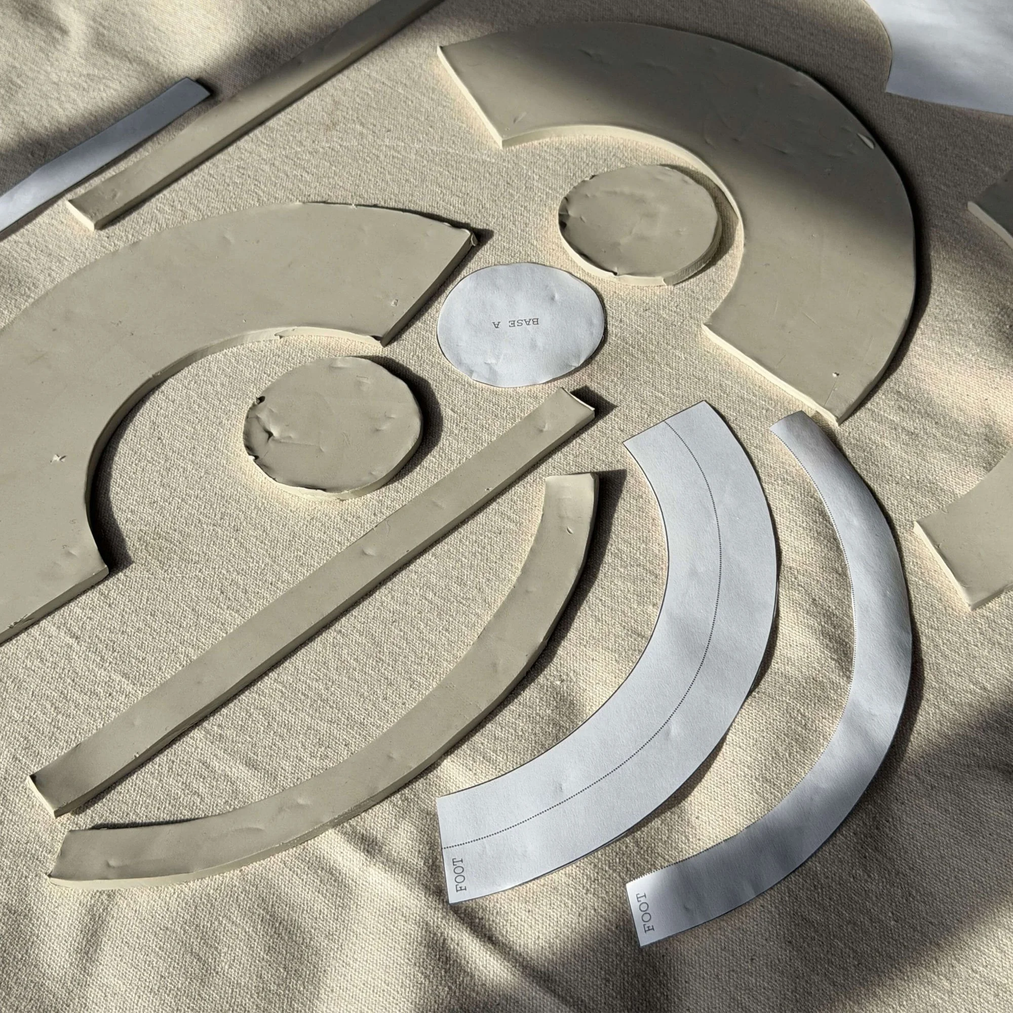 pottery template printed display