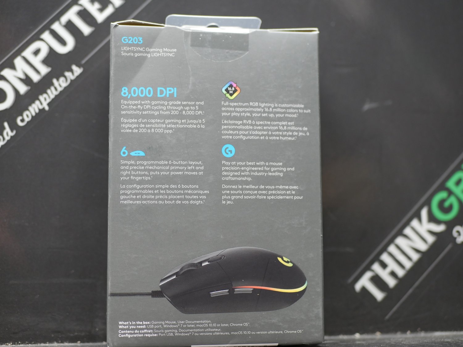 Slip sko Haiku Synes Logitech G203 RGB Wired Gaming Mouse — Think Green Computers