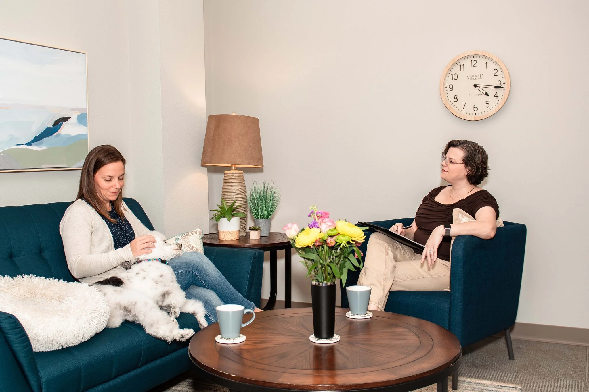 People talking during therapy about Perimenopause and Neurodivergent Burnout