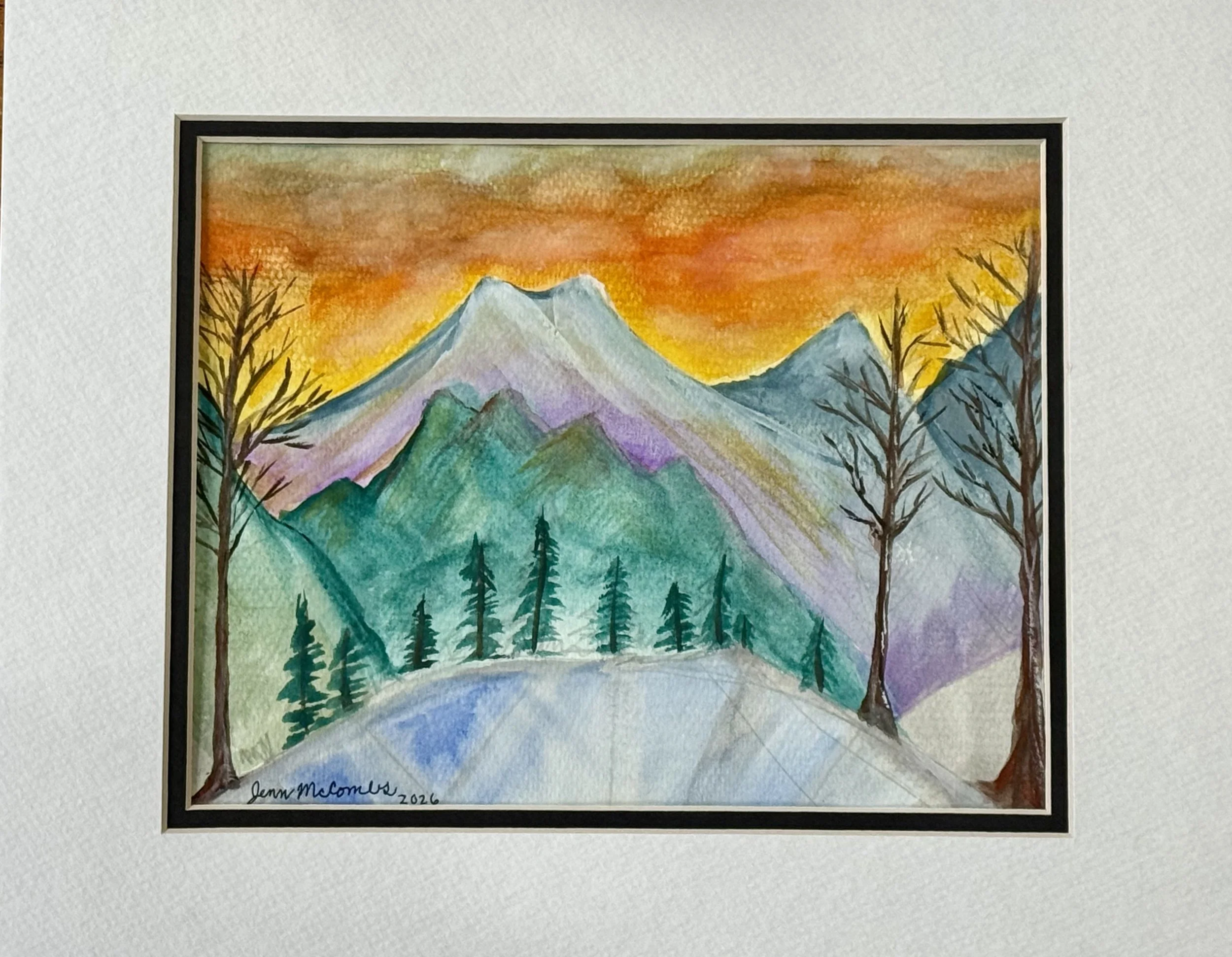 Mountain Sunset Glow - Matted.jpeg