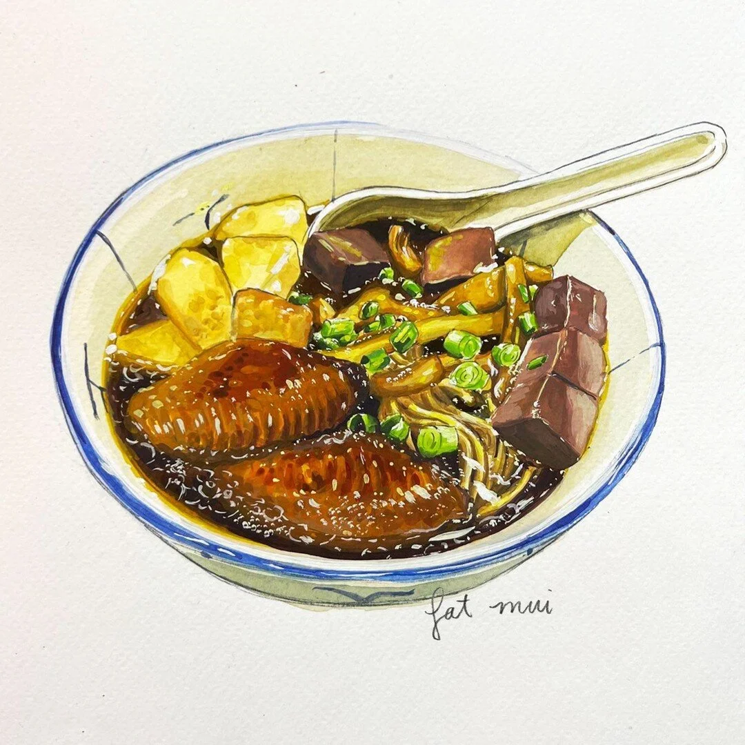 🍜「車仔麵呢件事好香港。」

除了掛念親人朋友，香港最令車仔麵掛念的味道是深水埗文記車仔麵，配料、麵條、湯底，都是「自己揀」，配搭豐富、變化多...

👩&zwj;🎨 圖為fat mui之車仔麵作品。

車仔麵part 3: 《不想去遠方- part 3 - 記得要番屋企》出爐啦！
https://wethediaspora.world/stories-chinese/che-jai-min-part-3

#香港美食 #香港車仔麵 #車仔麵 #文記車仔麵 #wethediaspora&n