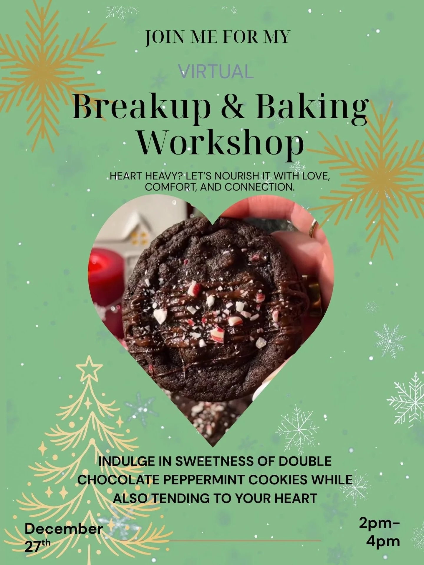 Save the date for the last Breakup &amp; Baking Workshop of the year!

December 27th at 2pm

Sign Up before it fills up!! Link in Bio