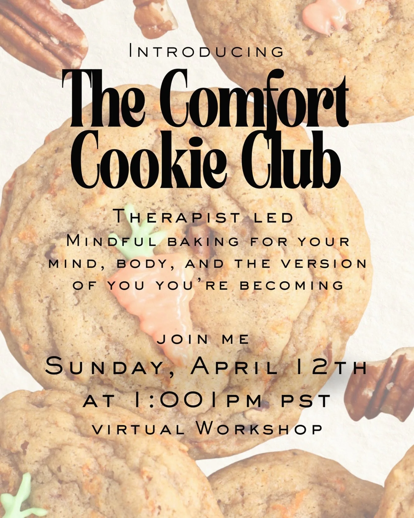 🍪 The Comfort Cookie Club 🍪
Browned Butter Carrot Cake Cookies (yes&hellip; they&rsquo;re as good as they sound 😭)

If you&rsquo;ve been feeling a little off, overwhelmed, or just need a moment to slow down&mdash;this is for you.

This is a therap