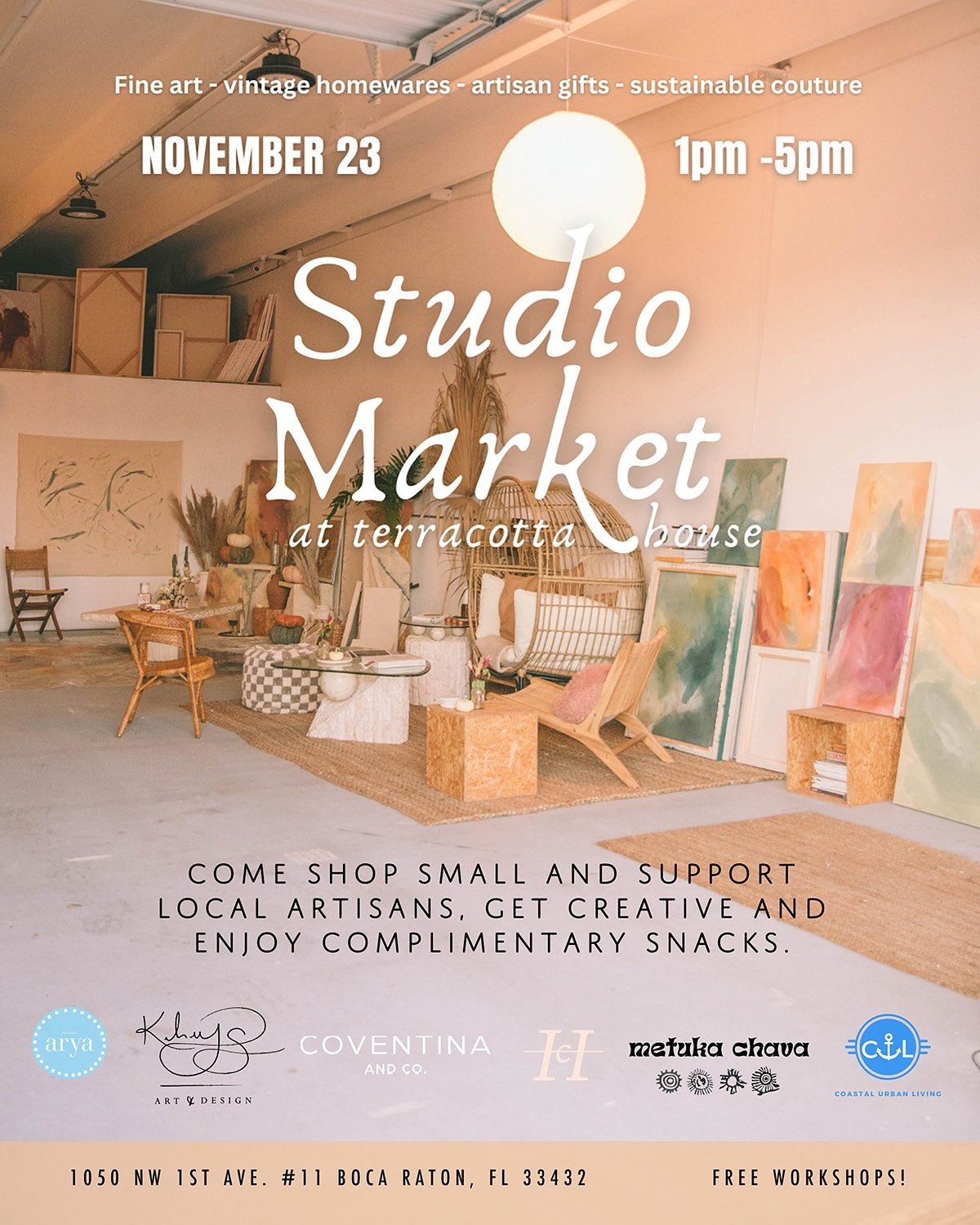 We&rsquo;re beyond excited to be gathering in Boca later this month for Studio Market! We&rsquo;re collaborating with our local artisan friends for an afternoon of community and creativity&hellip;and we&rsquo;ll be sharing our newest concept: Club Be