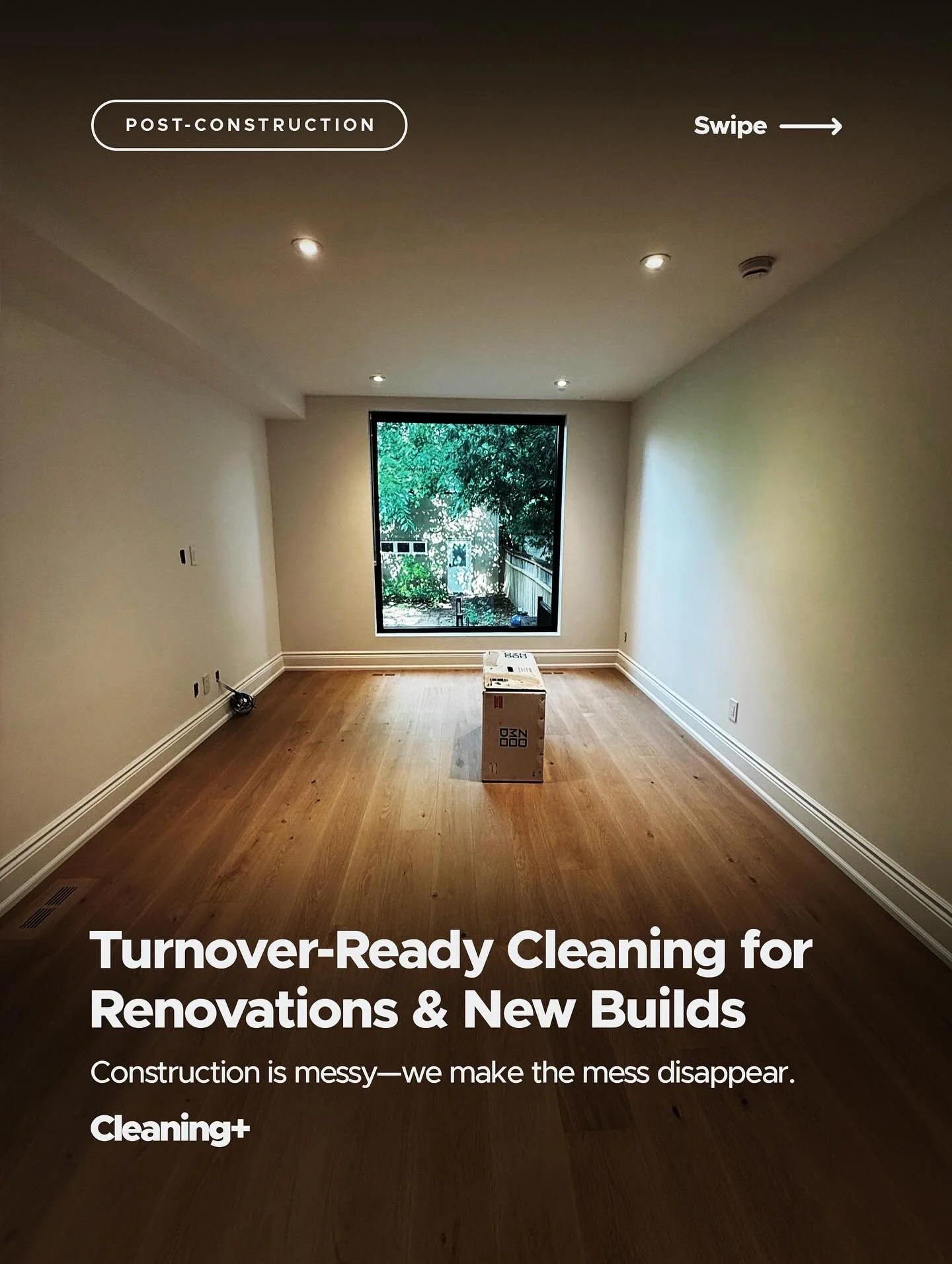 Post-construction cleaning done right. ✨ 
Our team specializes in making new builds and renovations truly move-in ready&mdash;from top to bottom, every inch is cleaned with care and precision.

📧 hello@cleaningplus.ca | 📞 (416) 639-5924
DM, email o