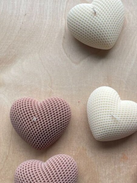 Glow Candle Co. Soy Textured Heart Candle