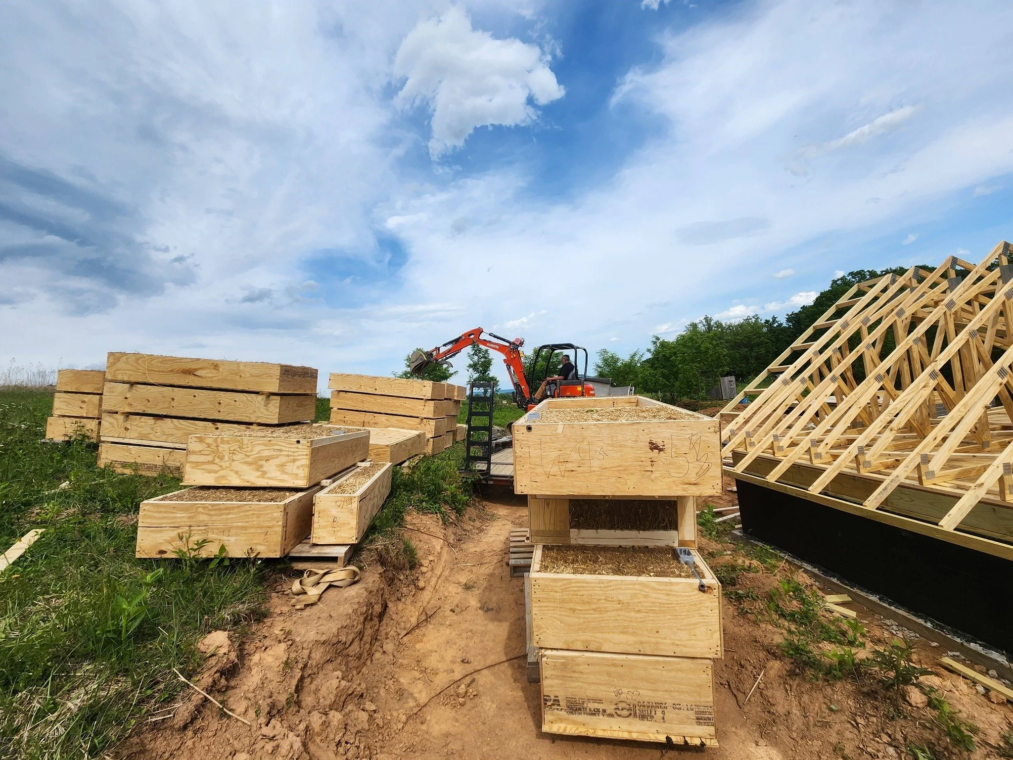 We are building two new straw bale small houses this summer of 2026! #naturalresourceconstruction 