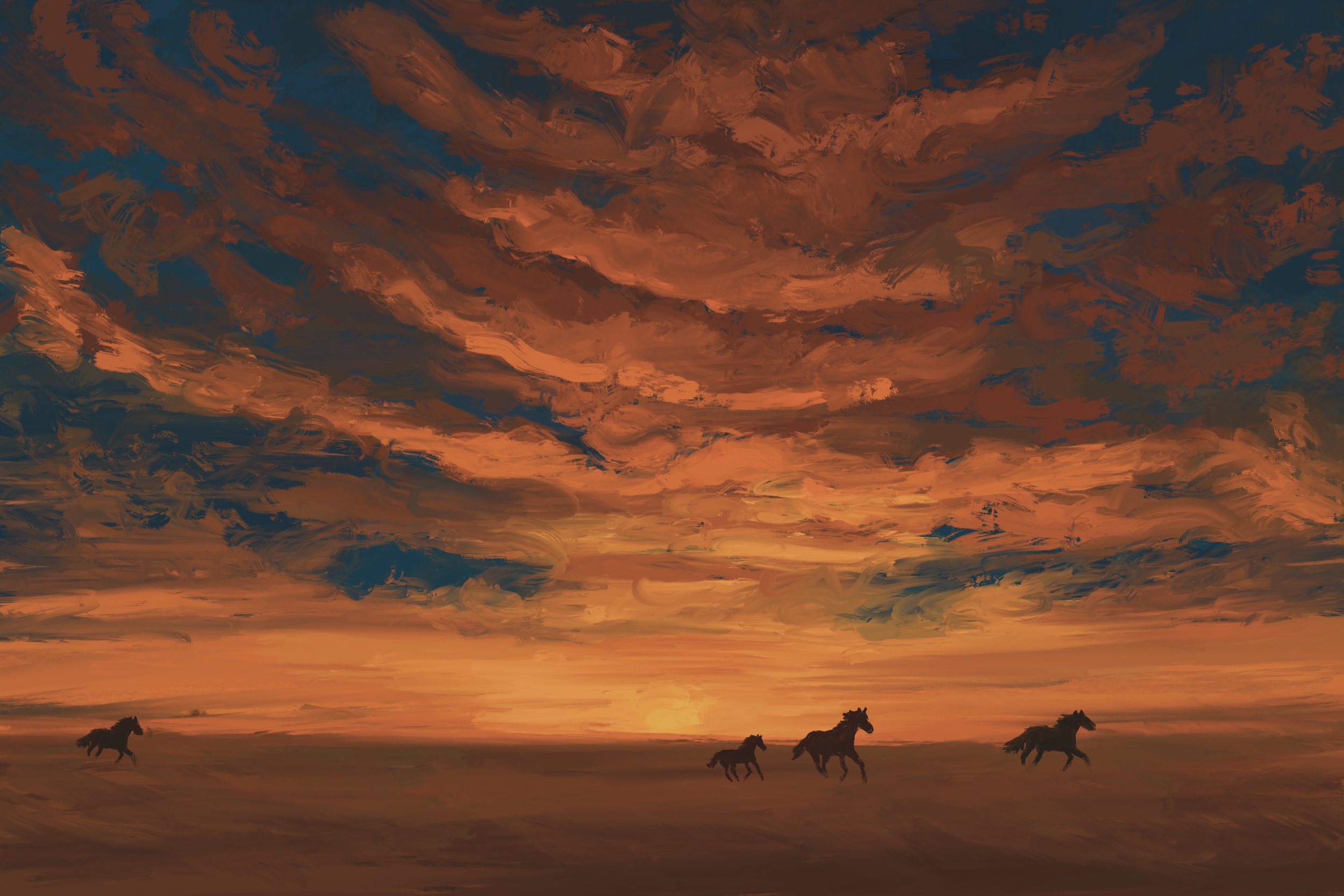 horses against vibrant sky.jpg