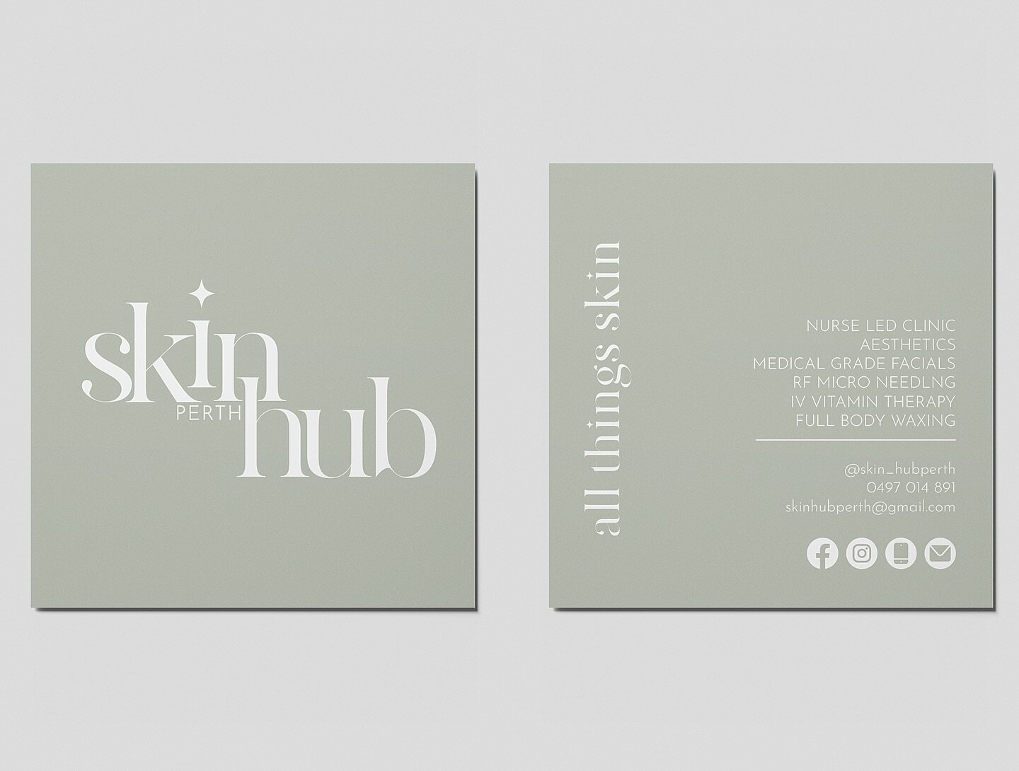 Want something a little different to the rectangle business cards? 

Square business cards are usually the same price, loving them at the moment for their affordability and design! ✨

@skin_hubperth 

#metdesignco #branddesign #branding #logodesign #