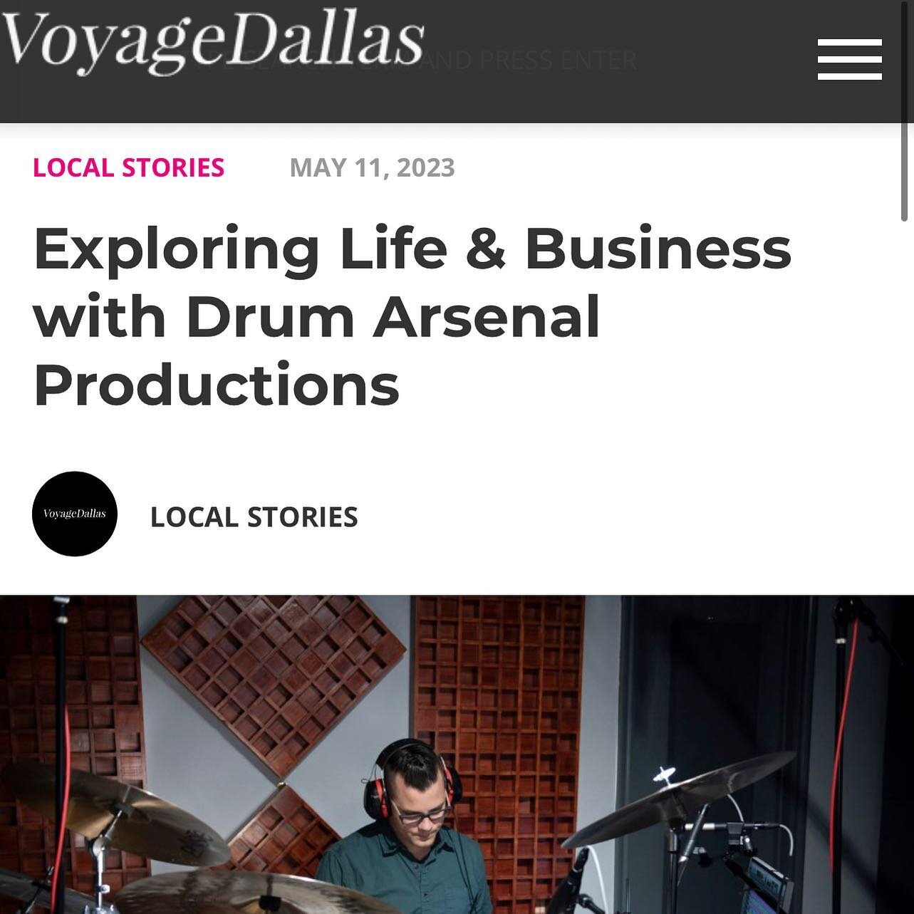 Got to sit down with Voyage Dallas Magazine and talk about the studio, running a business, and the ups and downs of the helping people from around the world make music. 

Thanks Voyage!

Full interview in bio ➡️