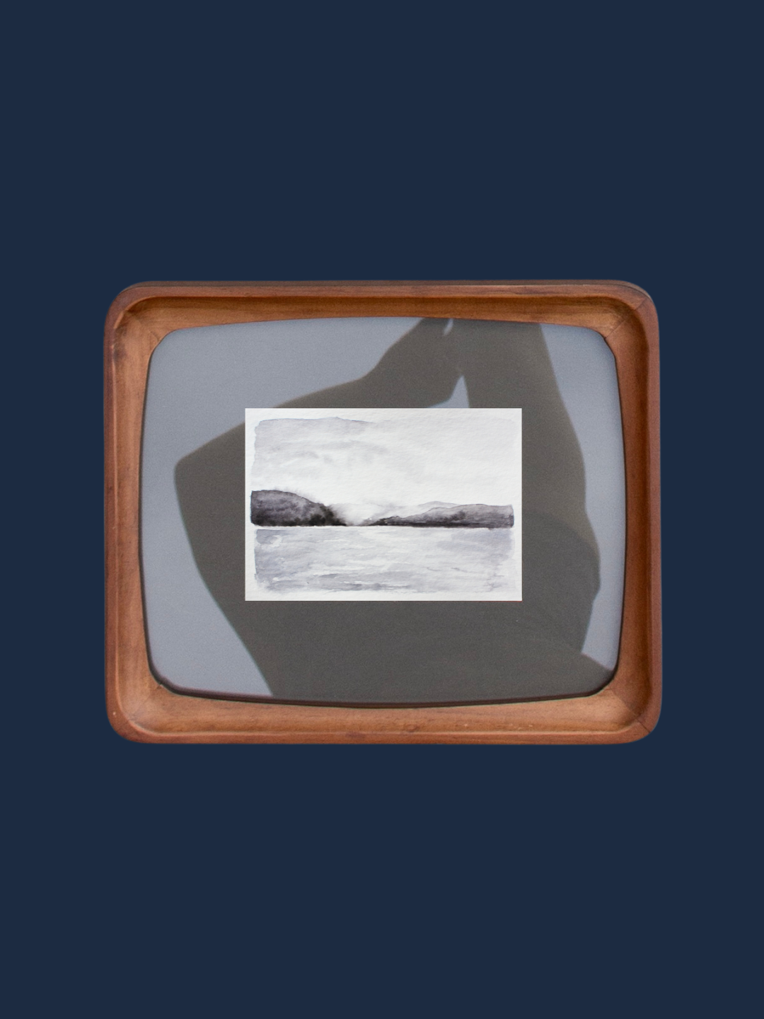'Misty Horizons' Framed Watercolour