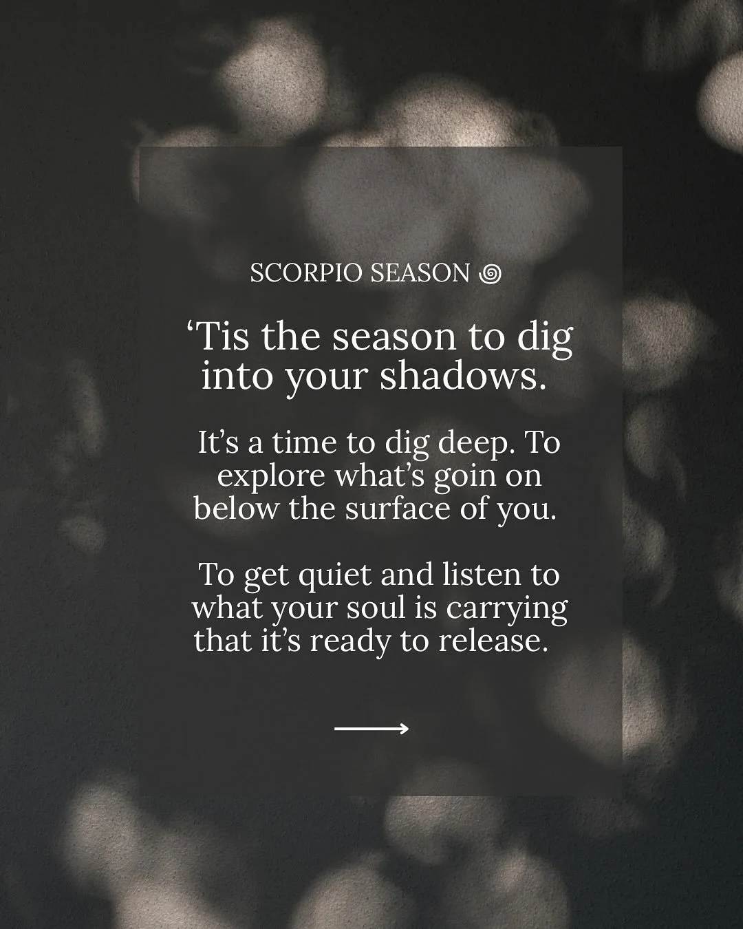 Today&rsquo;s Full Moon in Taurus can feel contradictory to Scorpio season. 

While Scorpio is all about going deeper. Exploring the subconscious realms. Tapping into what&rsquo;s going on below the surface. 

Taurus is about being present. 

It&rsqu