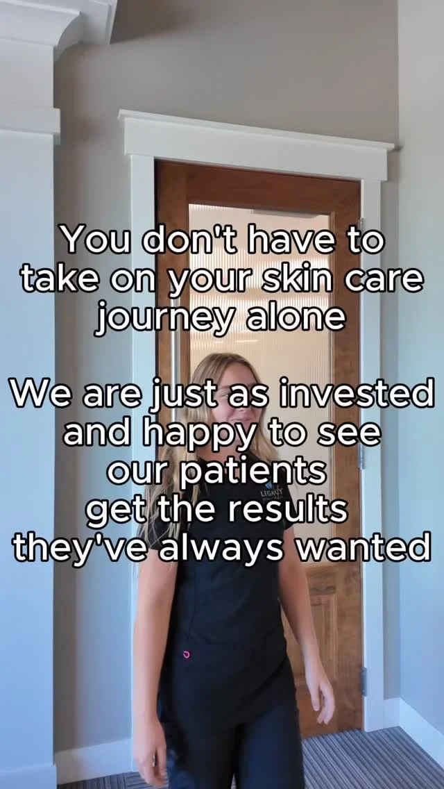 Stop walking your skin care journey alone. Here at Legacy we are just invested as you are keeping your skin healthy and looking as perfect as possible.๐๐ผ
#skincare #dermatologist