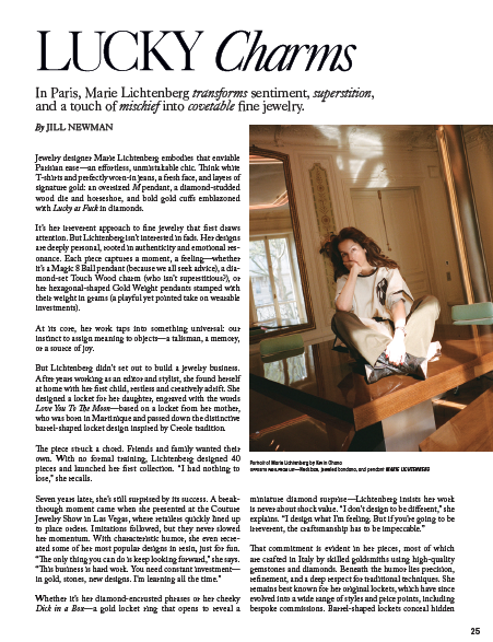 L'OFFICIEL, Lucky Charms: Marie Lichtenberg, July/August 2026