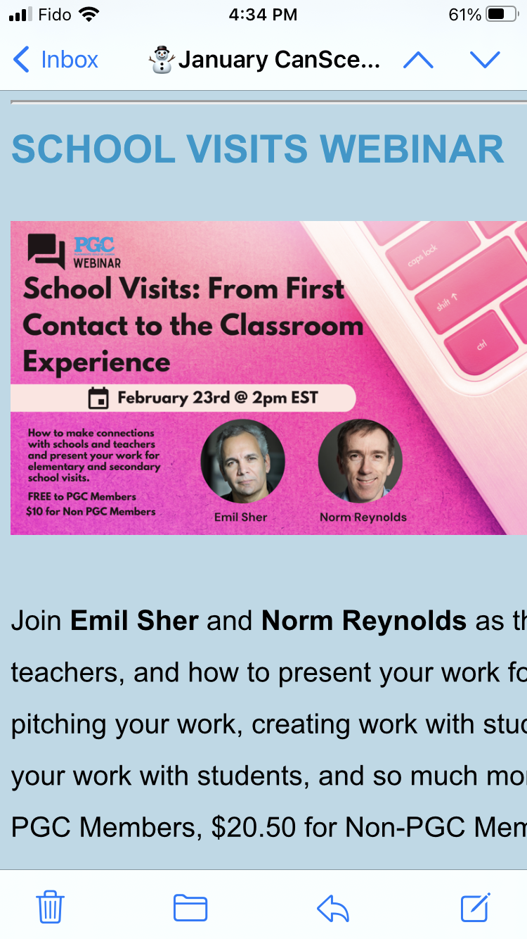 School Visits for Playwrights Webinar