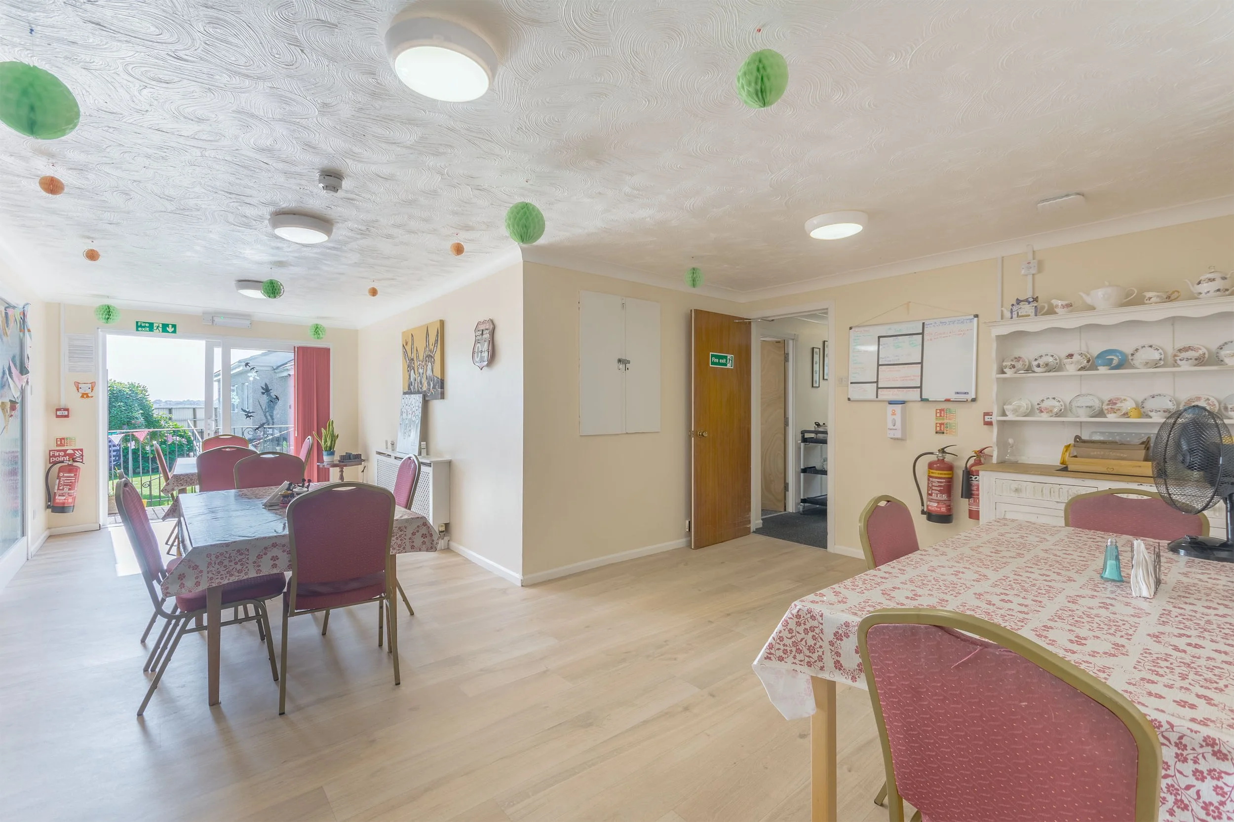 Our kitchen and dining room are open 24 hours a day.