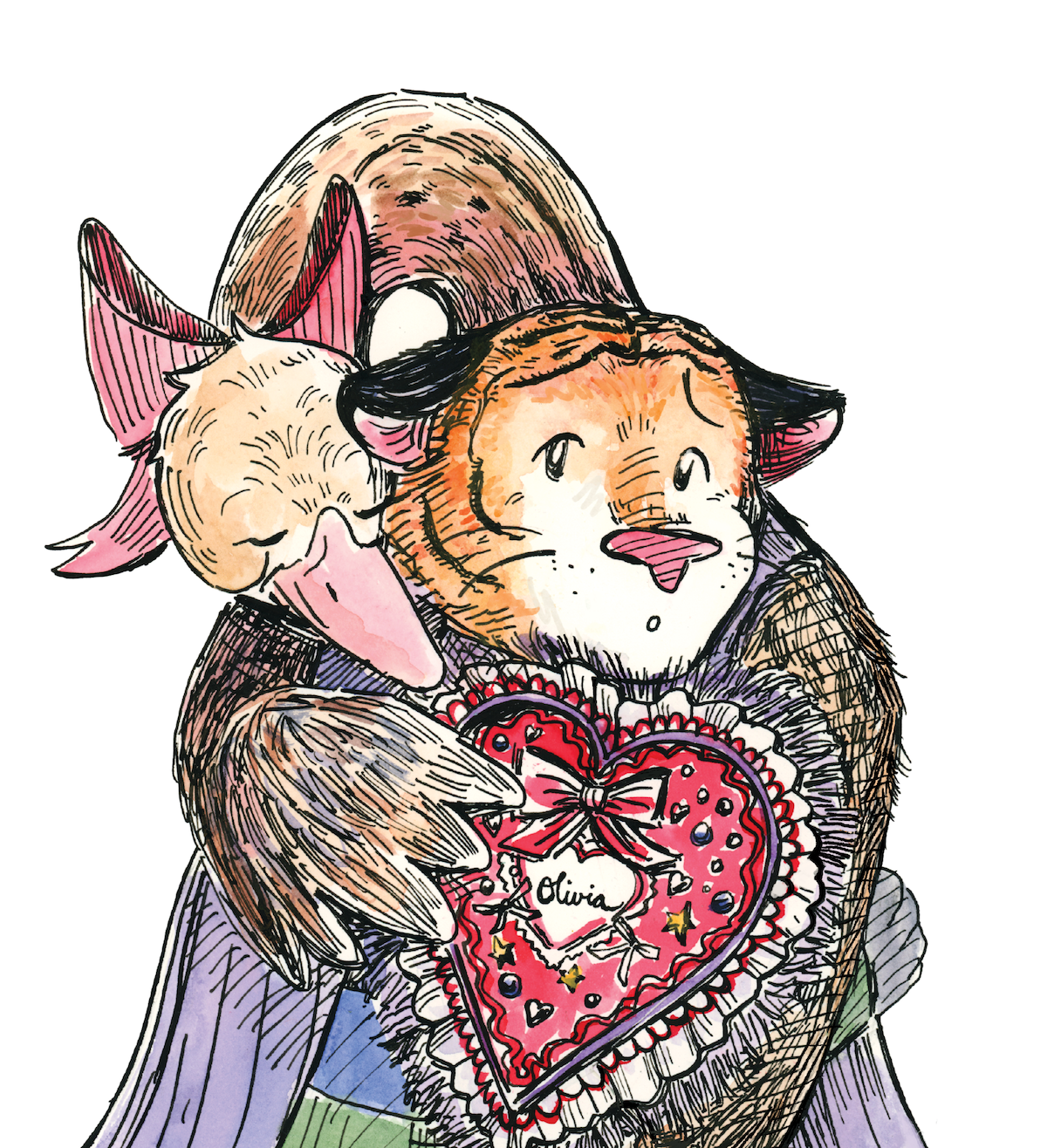 Illustration from Betsy Bear's Valentines by Laura Clarke