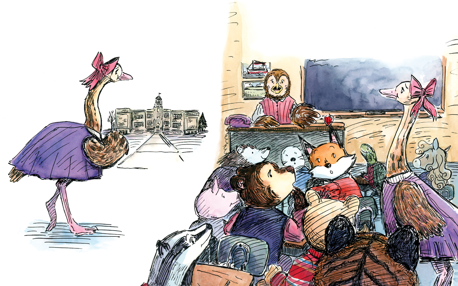 Illustration from Betsy Bear's Valentines by Laura Clarke