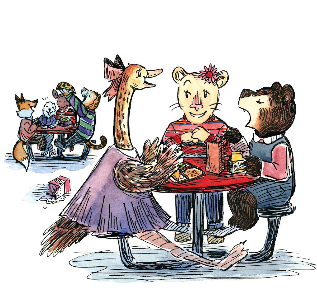 Illustration from Betsy Bear's Valentines by Laura Clarke