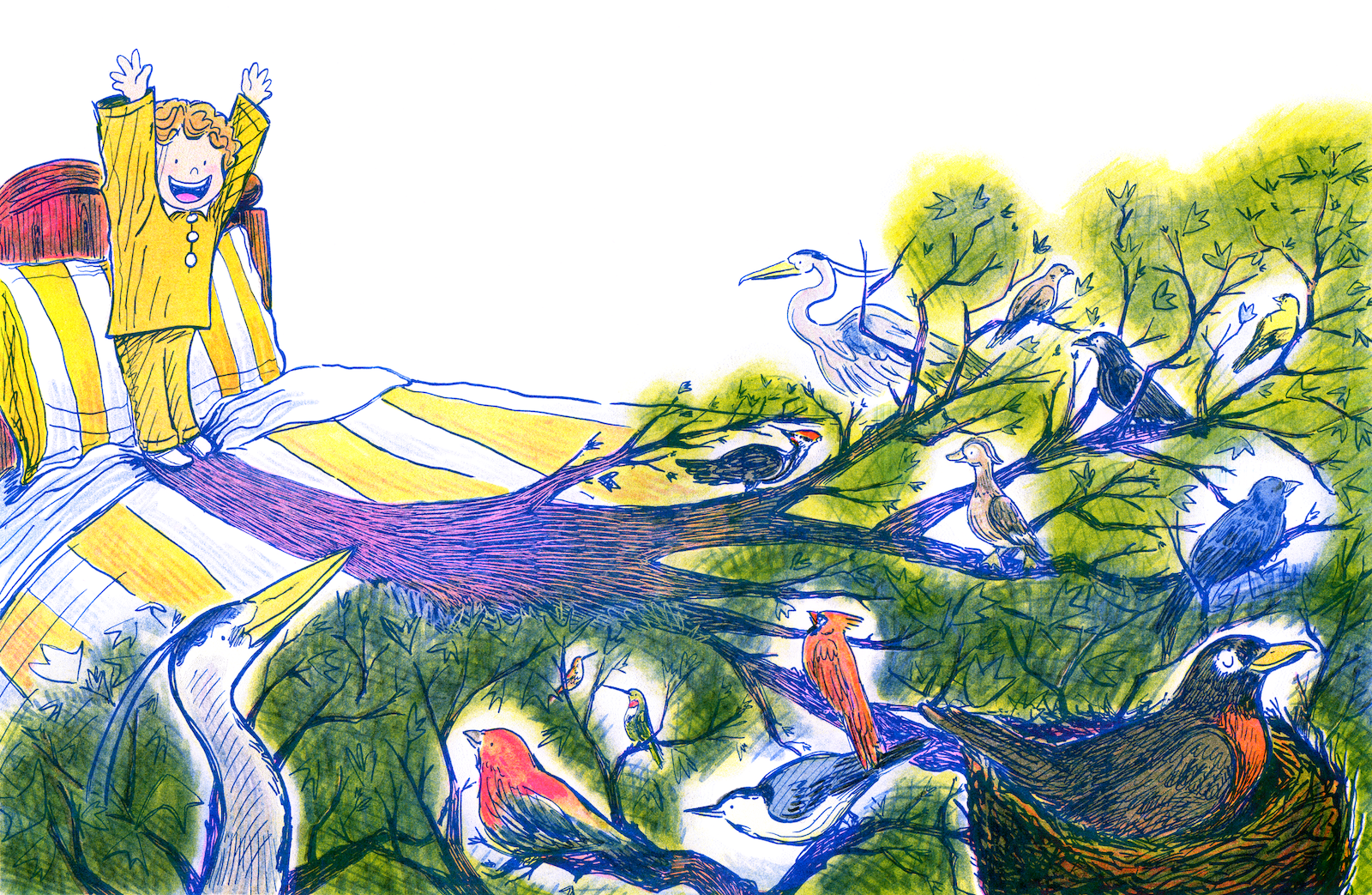 Spread from Sometimes I Pretend I'm Spaghetti by Leslie Pearlson 