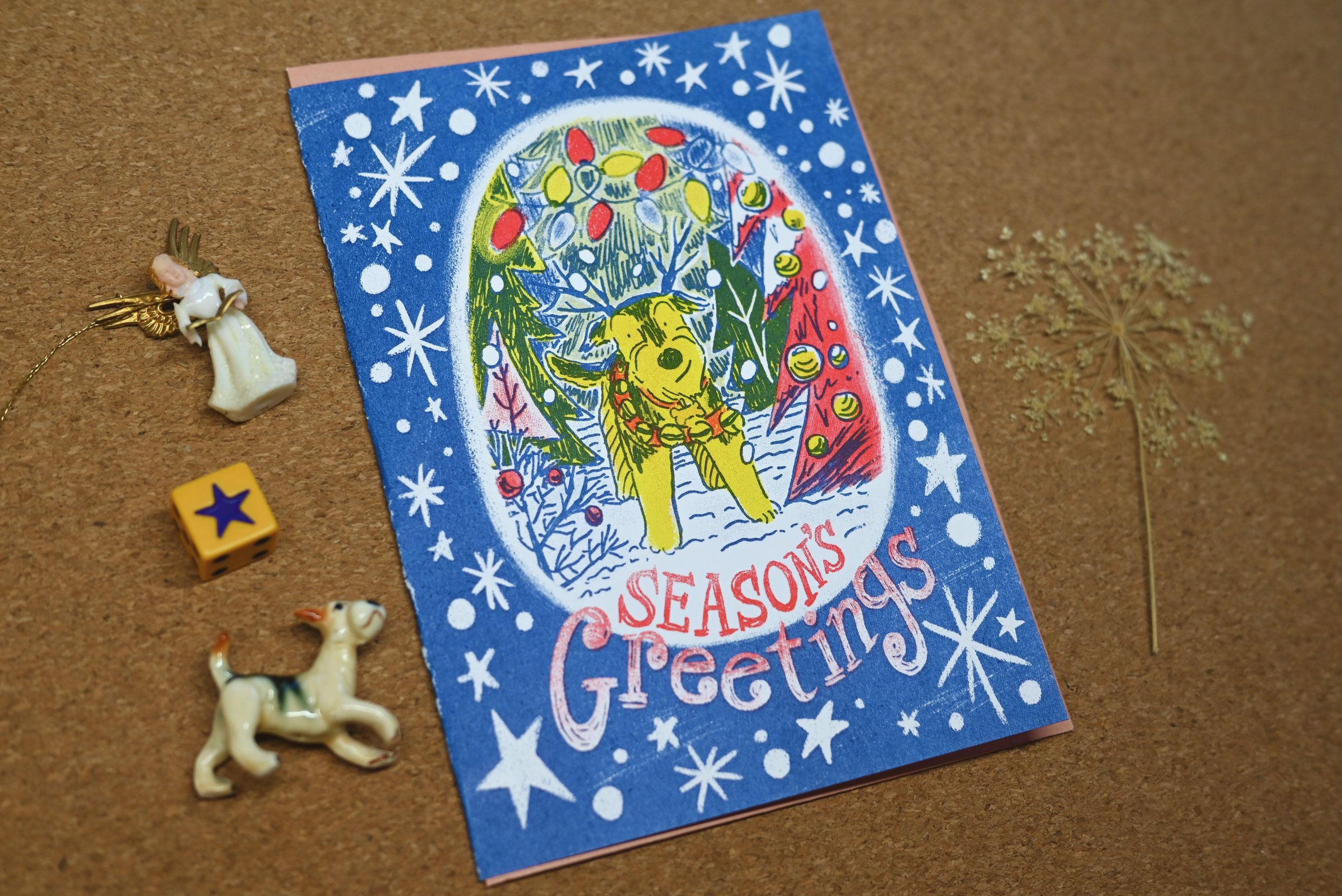 Hopper Season's Greetings Risograph Card
