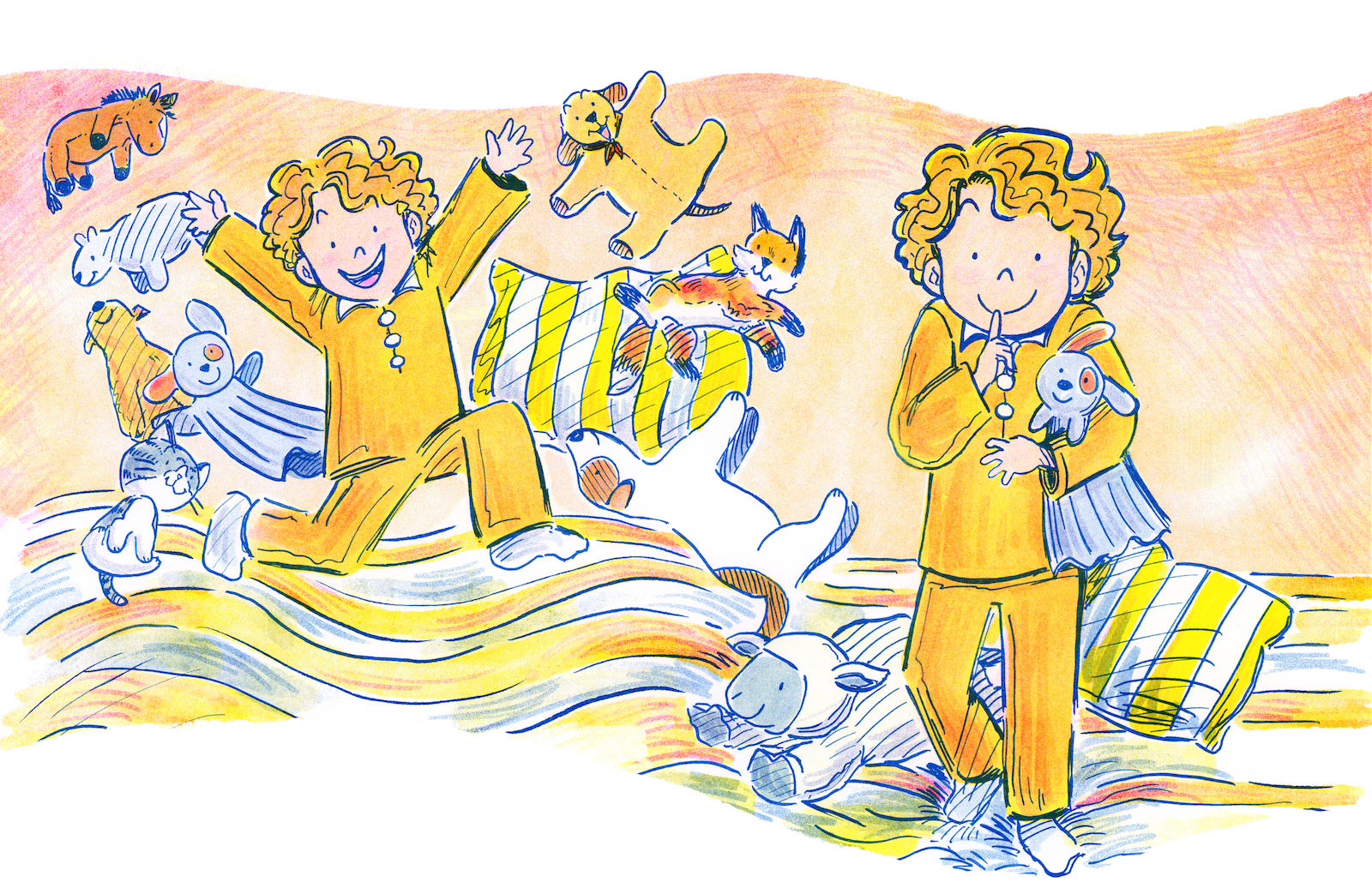 Spread from Sometimes I Pretend I'm Spaghetti by Leslie Pearlson 