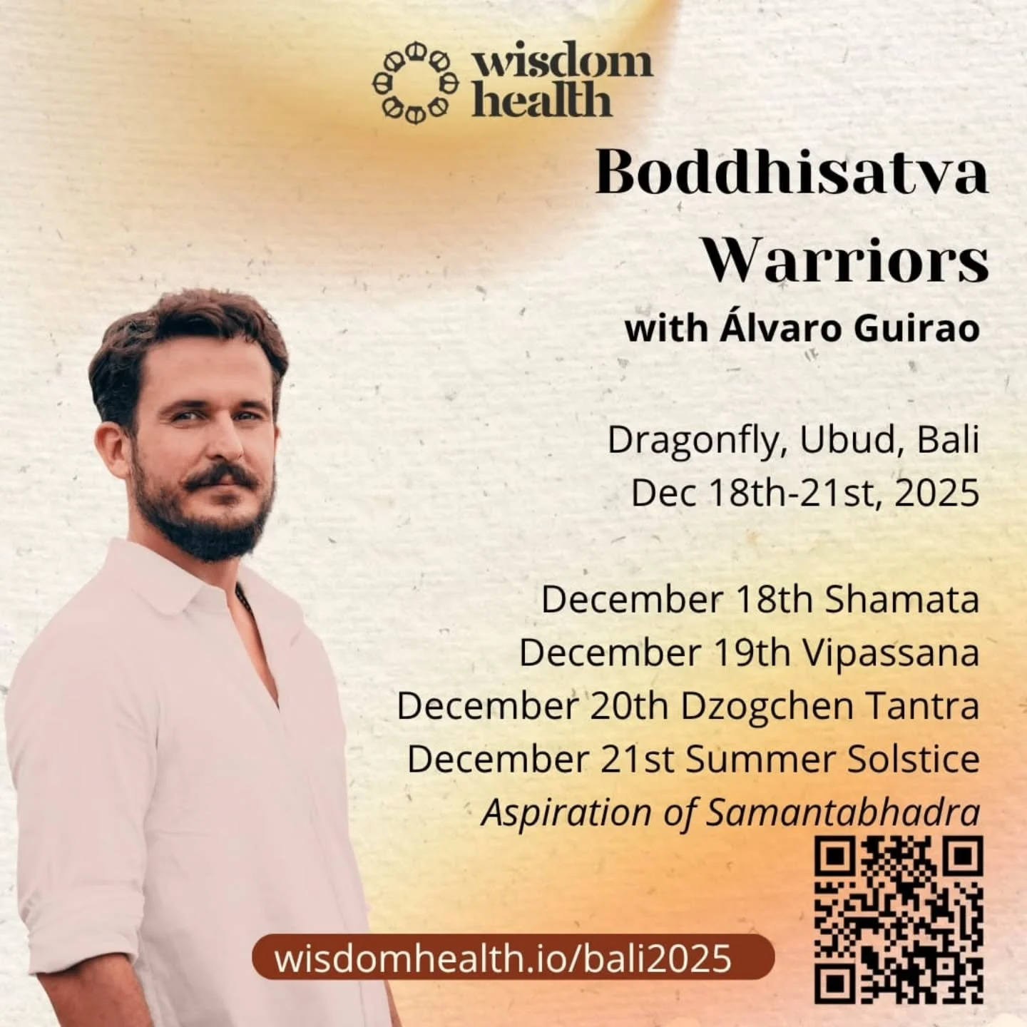 🌴✨ Bali Local Community! Bodhisattva Warriors Retreat is HERE! ✨🌴

Ready to stabilize your mind, gain insight into your true nature, and actualize non-dual states? Wisdom Health is back in Bali from December 18th to 21st for a transformative retrea