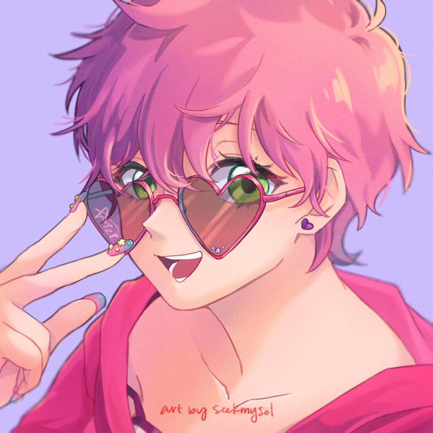 I totally didn&rsquo;t draw Mizi in her pixie cut cuz I hate drawing long hair. Nope.
.
.
#alnst #mizisua