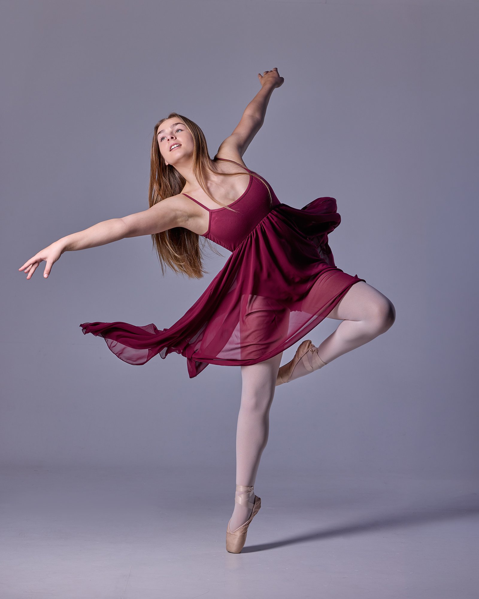 professional studio photograph of a ballet dancer