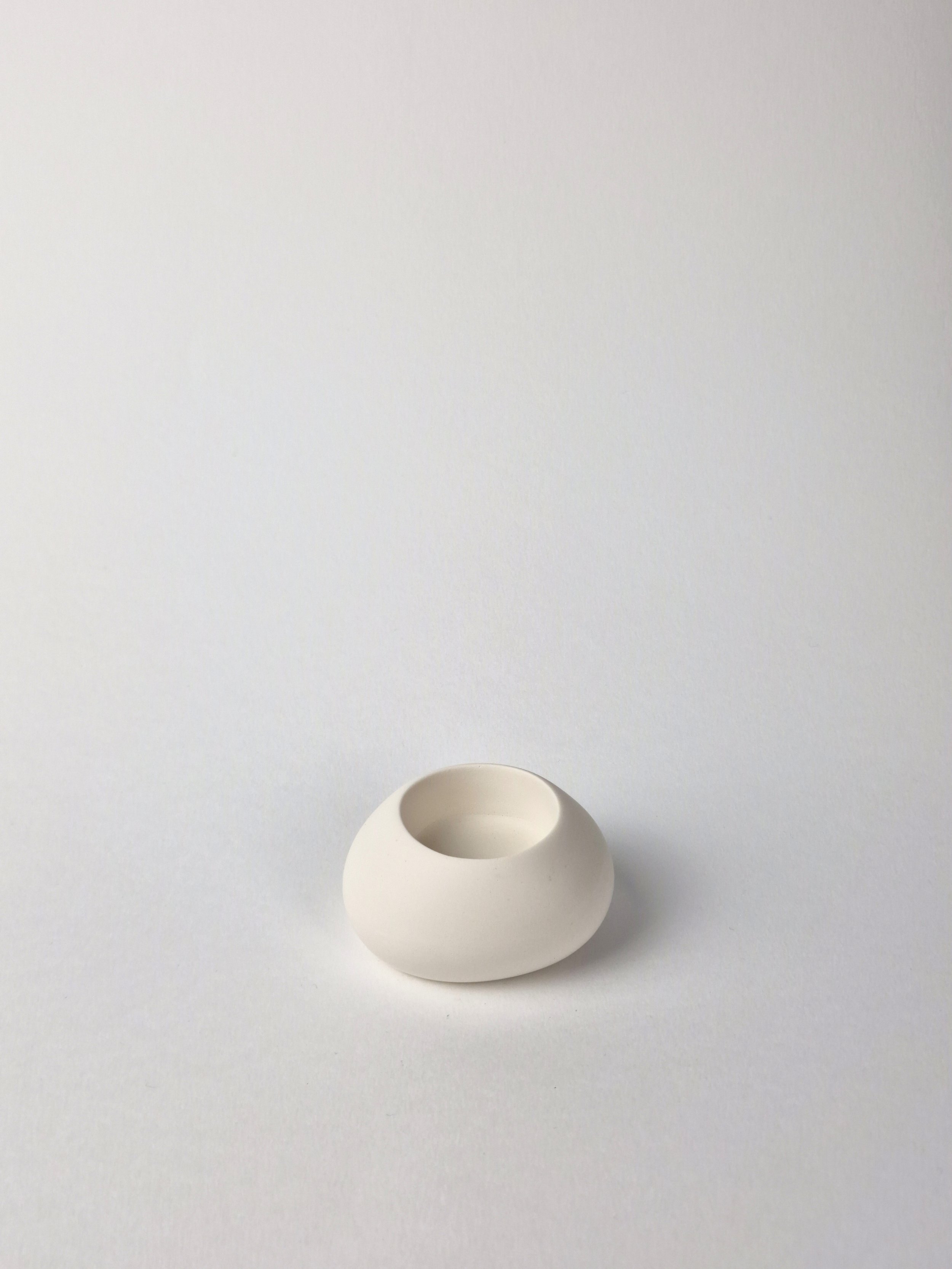 Squat Tealight Holder, Cream Collection