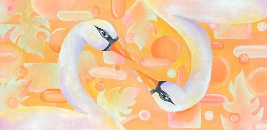 "Kindred Spirits ", 2025, Acrylic on canvas.