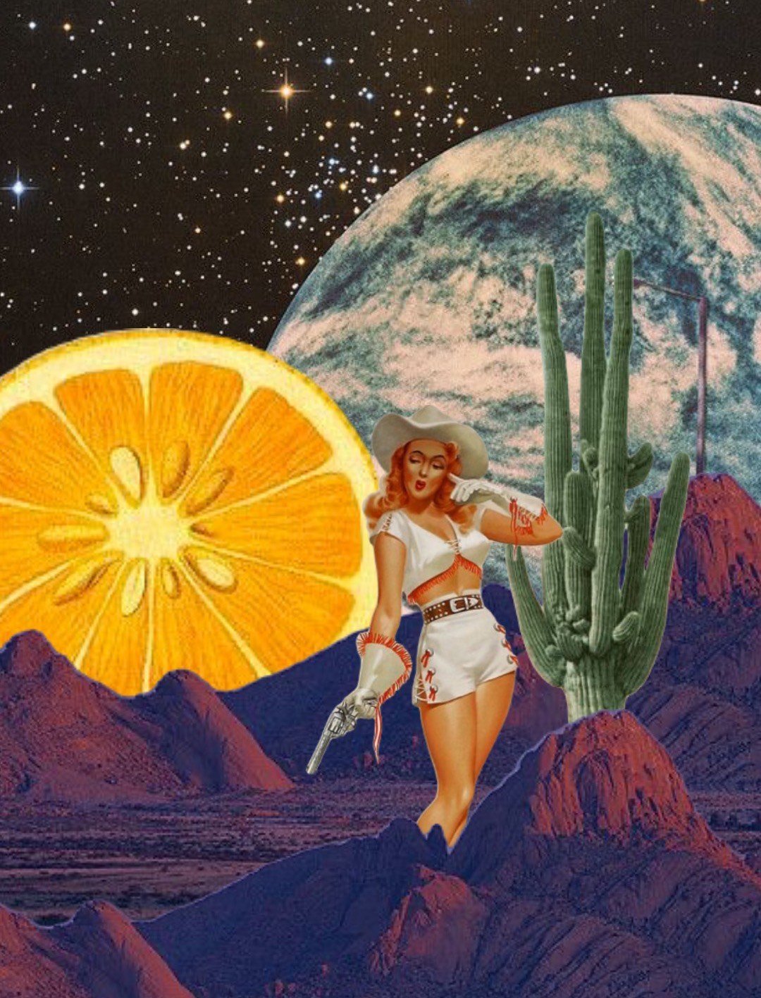 Lindsey White, "Space Ranger", 2022. Digital collage.