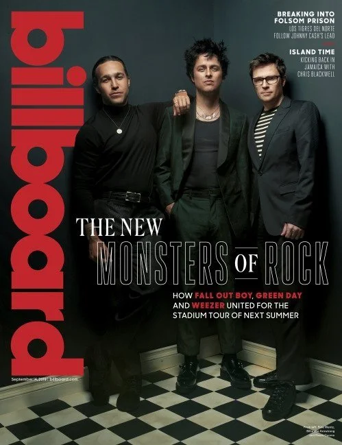I spent an afternoon with Pete Wentz, Billie Joe Armstrong, and Rivers Cuomo for Billboard's Sept. 19, 2019 cover story. 